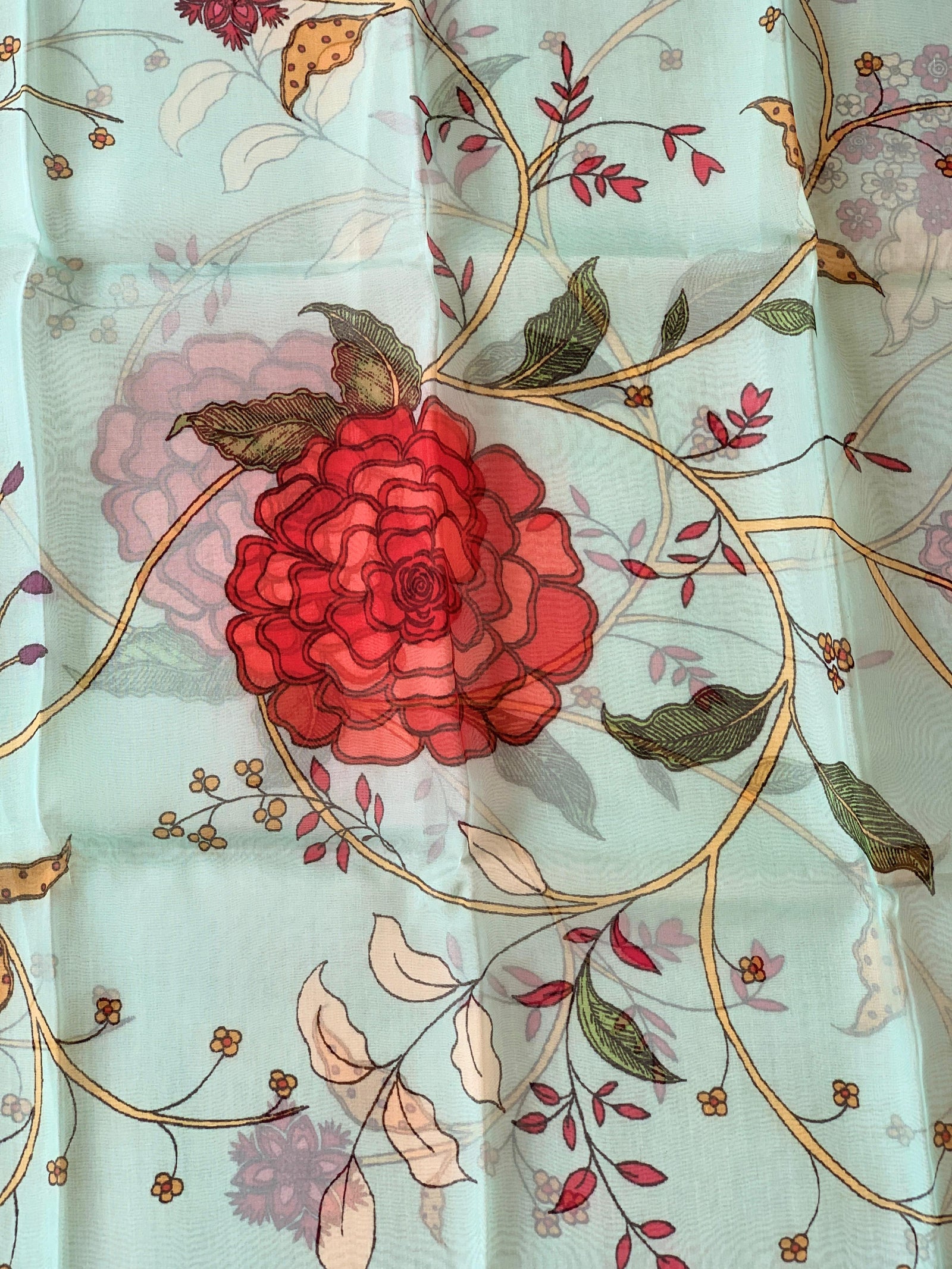 Mint Blue Banarasi Chiniya Silk 3-pc Suit set : SS62J09