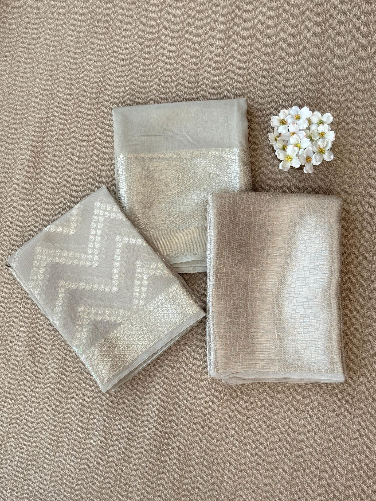 Earthy Tone Banarasi Mul Silk Brocade 3-pc Sharara Suit set : SS62J13