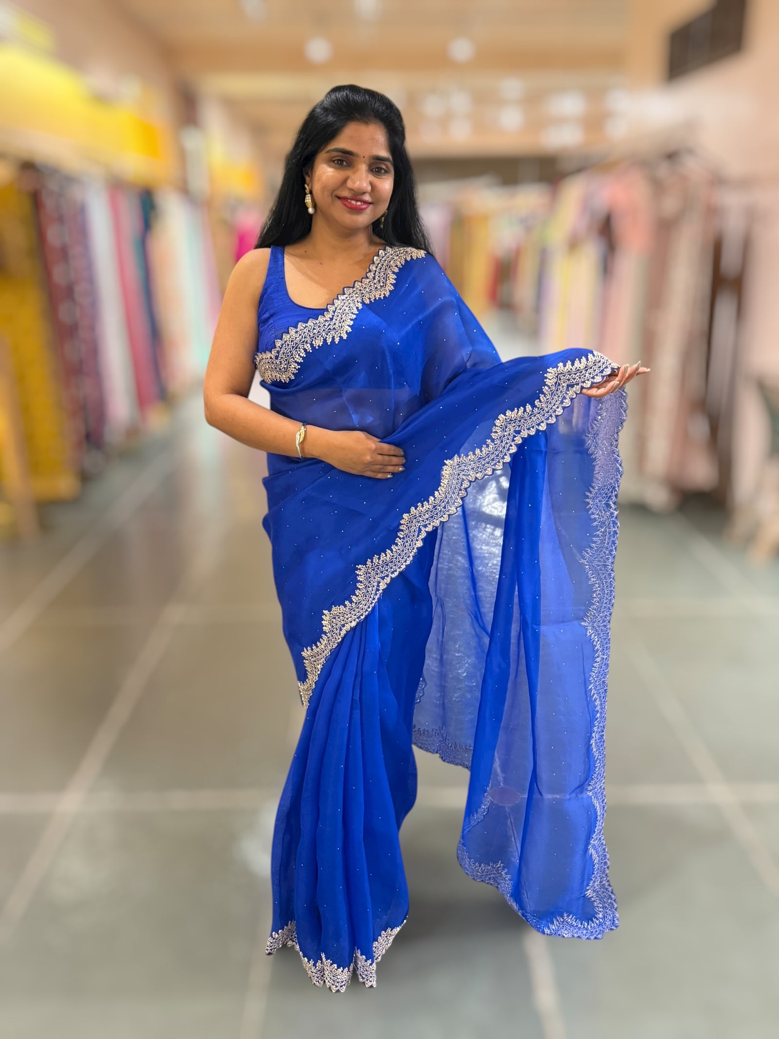 Pure Organza Handwork Saree with heavy Designer Blouse