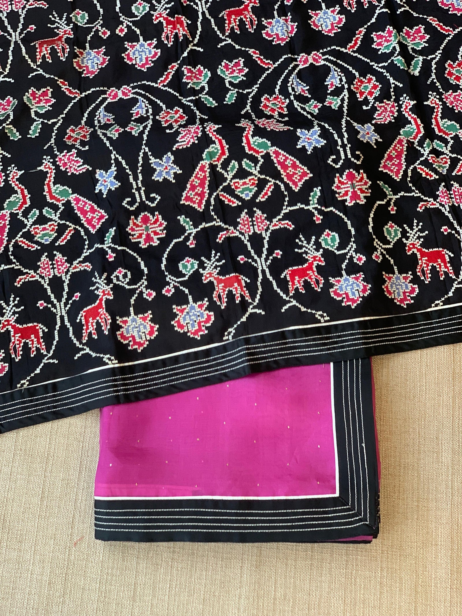 Plum Jamoon Organza Saree with embroidered blouse