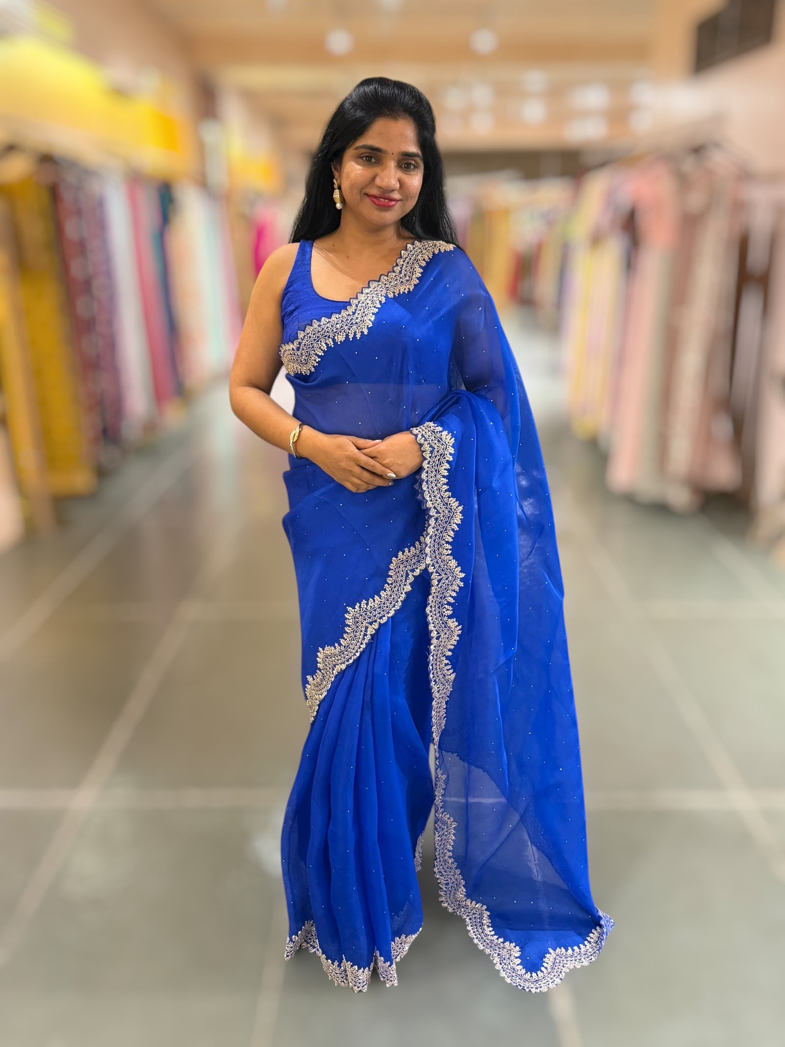 Pure Organza Handwork Saree with heavy Designer Blouse