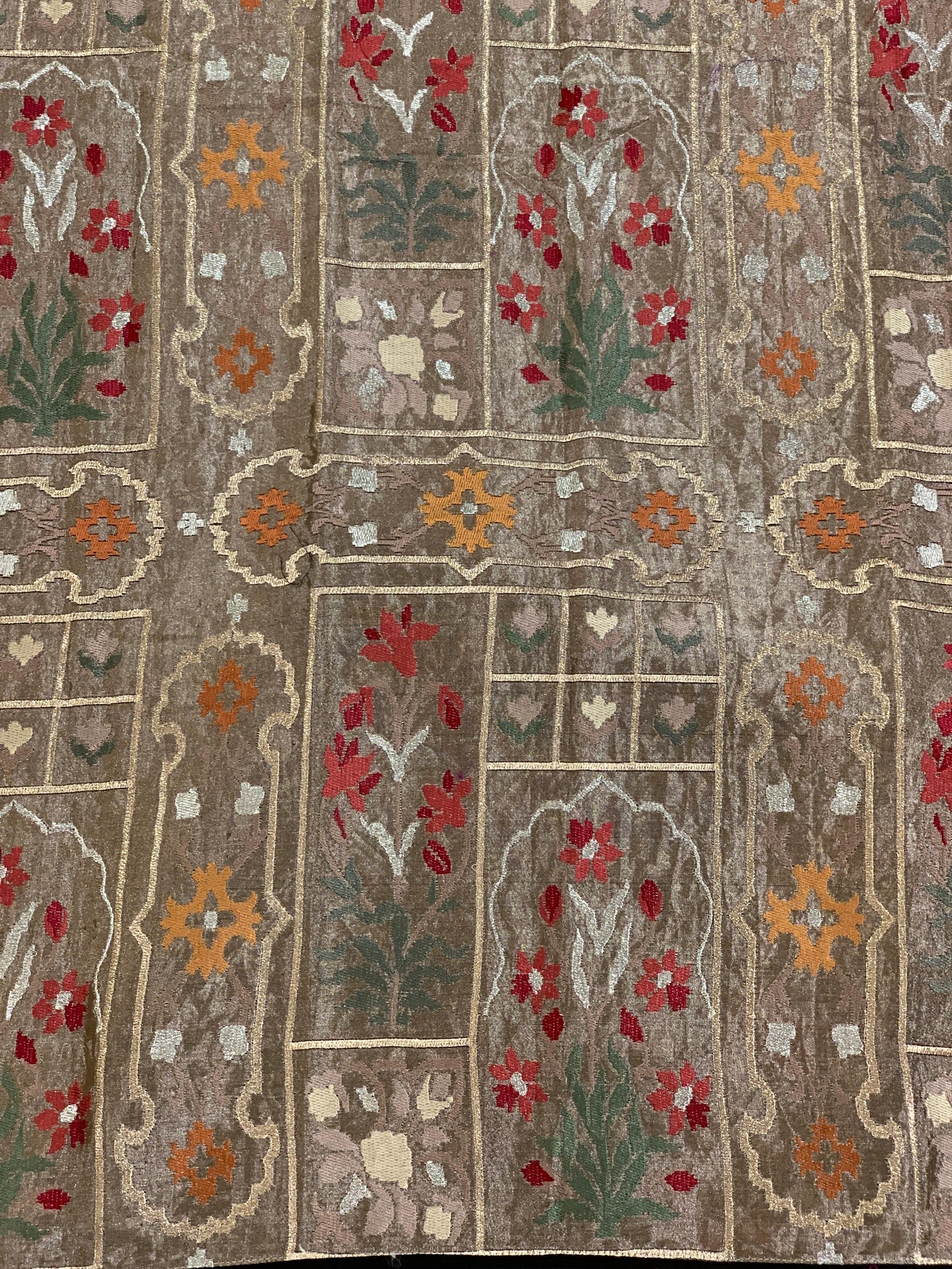 Black Kanchi soft silk saree with pythani and jamdani inspired embroidery