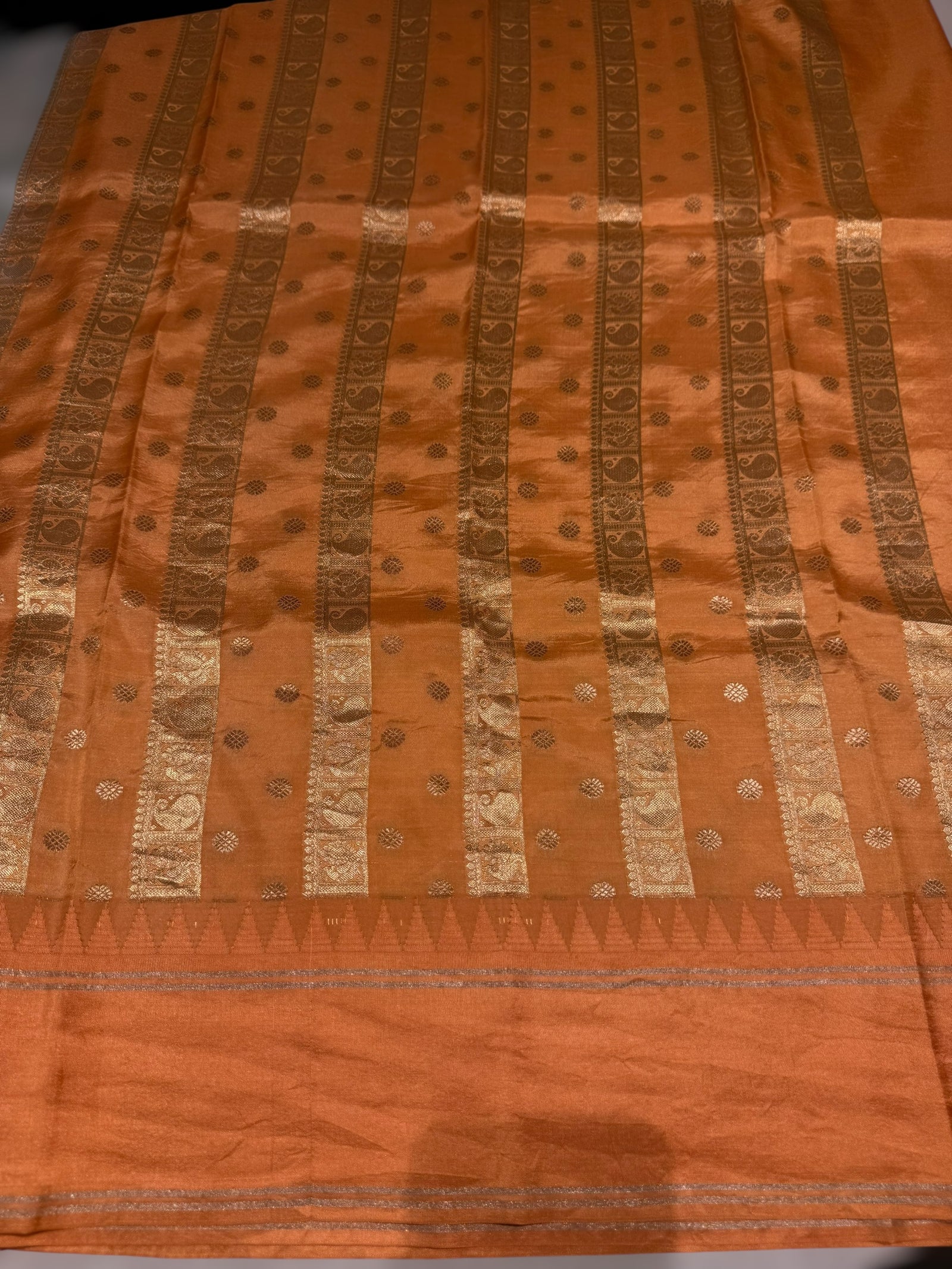 Powder Blue Kanjeevaram Designer print saree