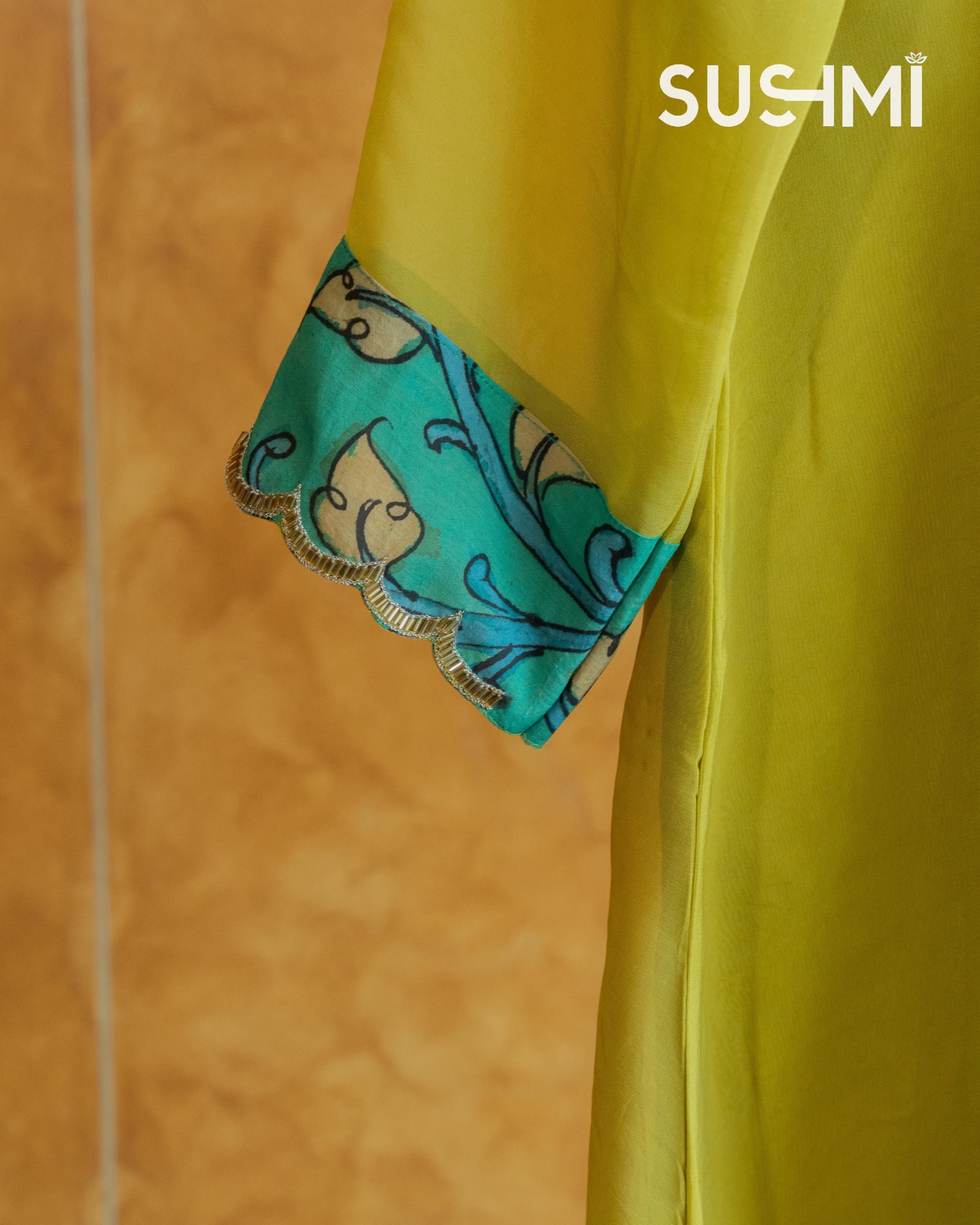 Organza and Pen Kalamkari Fusion Coordset