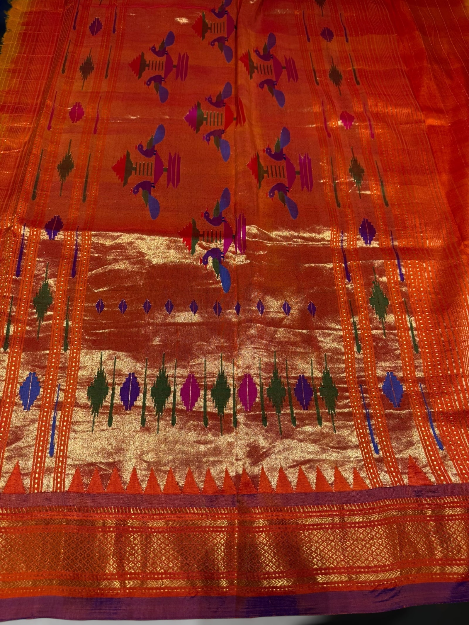 Pure handloom Bandhini paithani saree