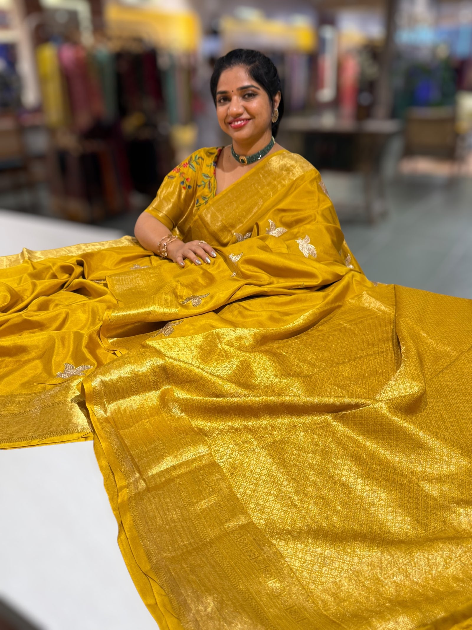 Mustard Kanchi Soft Drape Saree