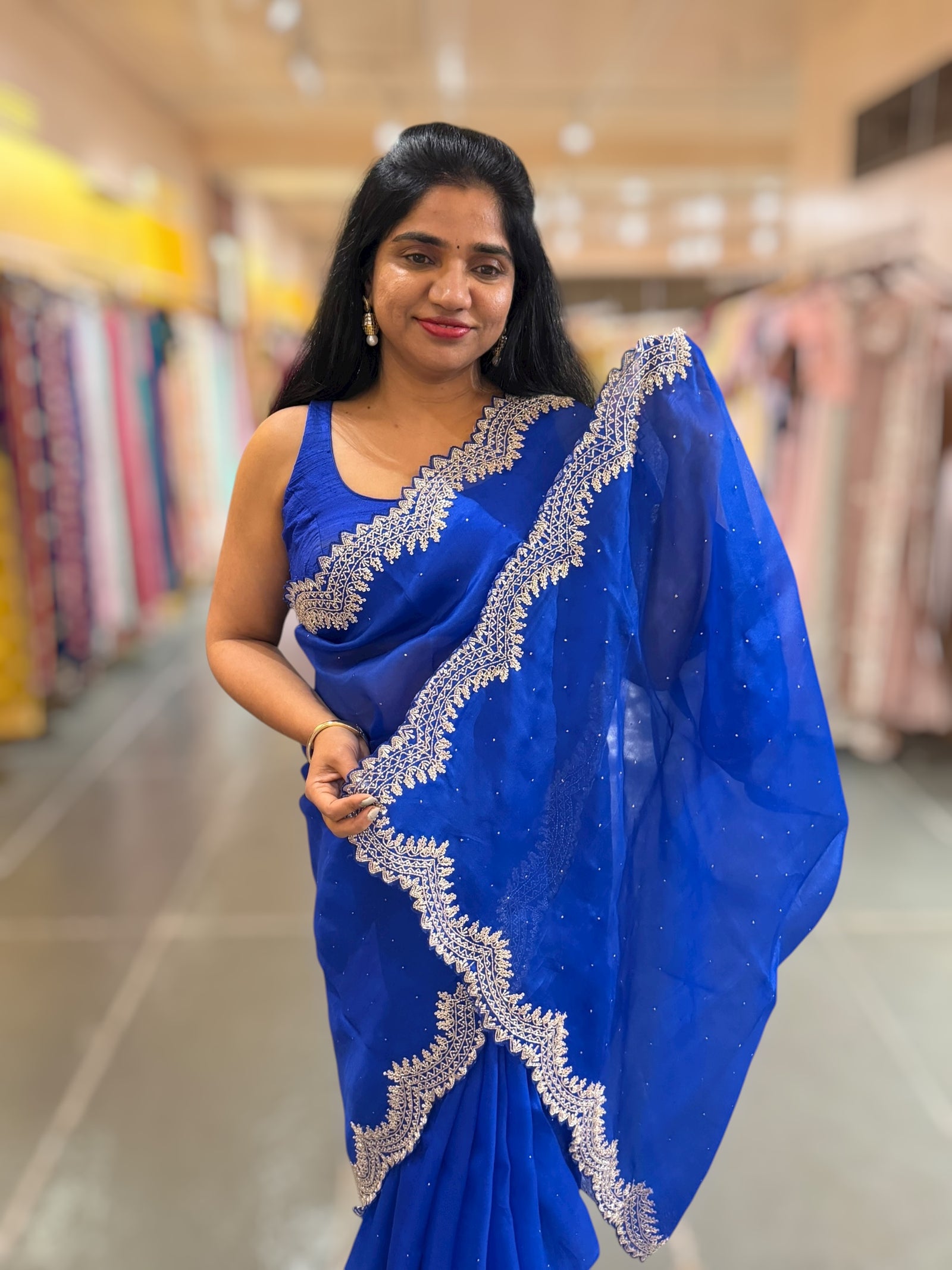 Pure Organza Handwork Saree with heavy Designer Blouse