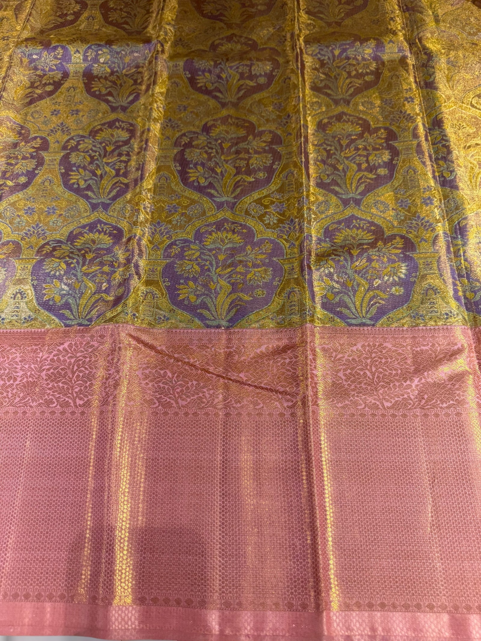 Kanjeevaram Tissue meenakari saree