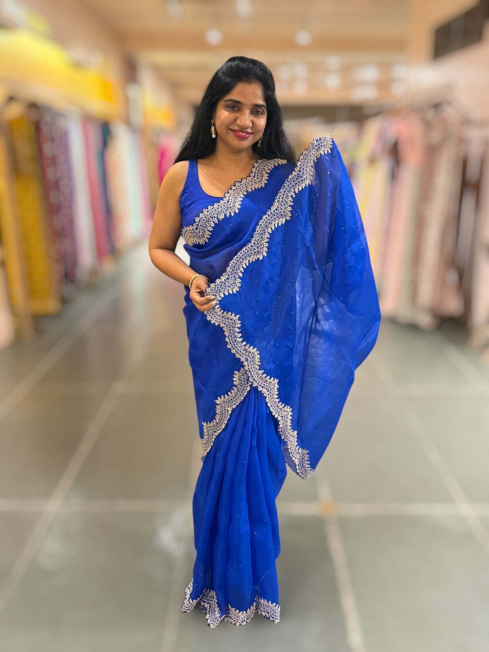 Pure Organza Handwork Saree with heavy Designer Blouse