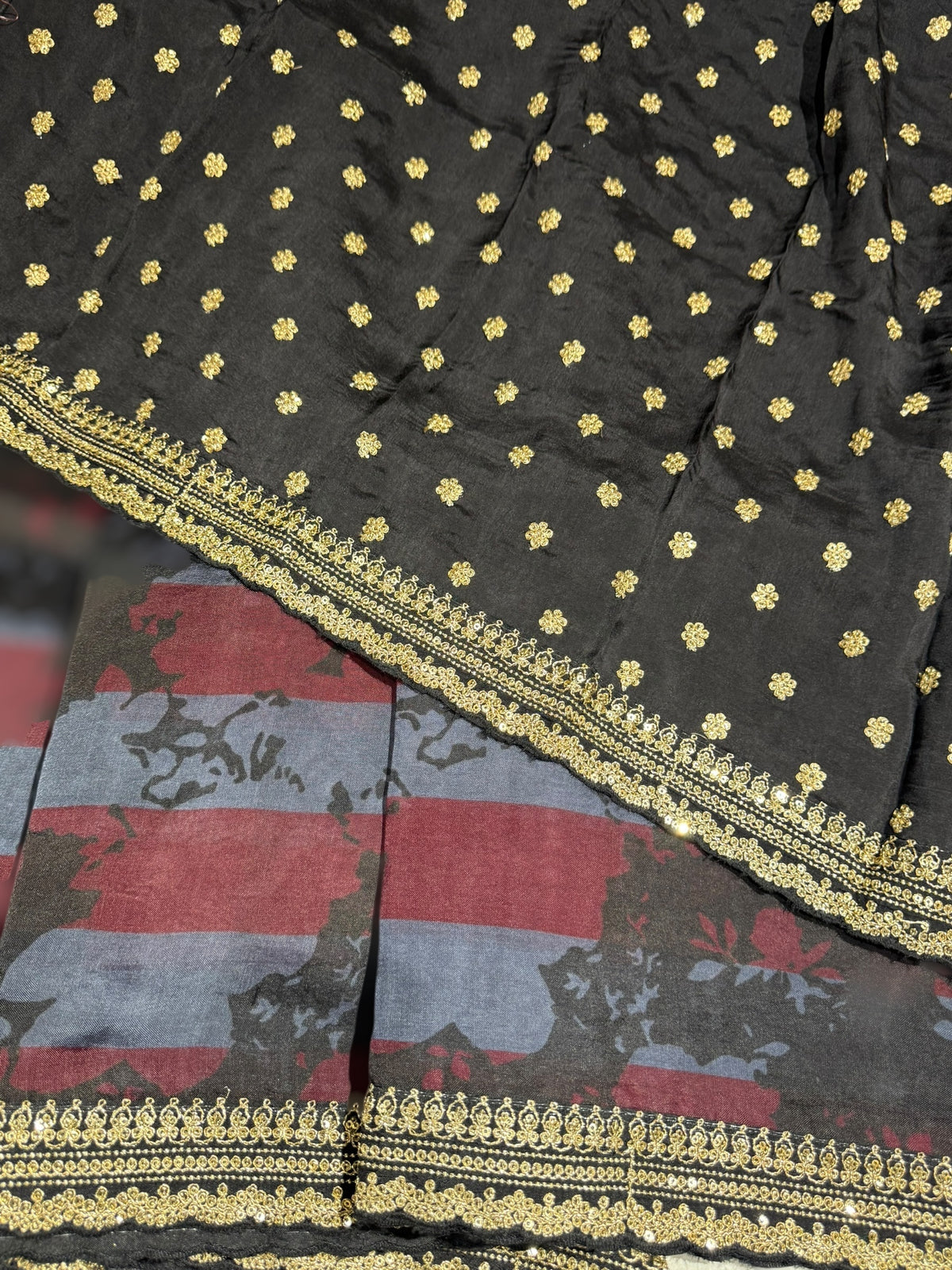 Pure Organza saree with sabhyasachi borders
