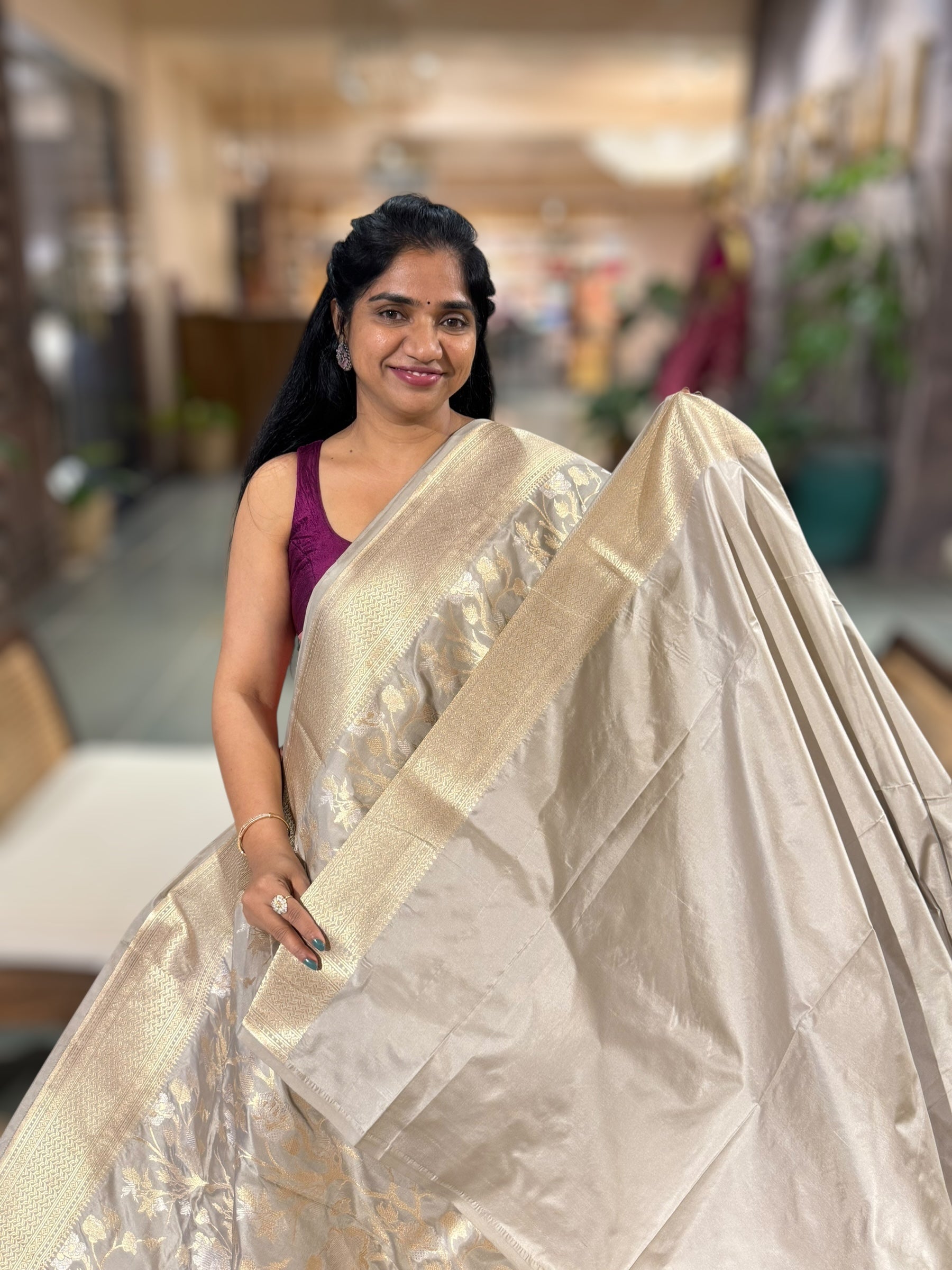 EarthyTone Banarasi Ektara Silk Saree