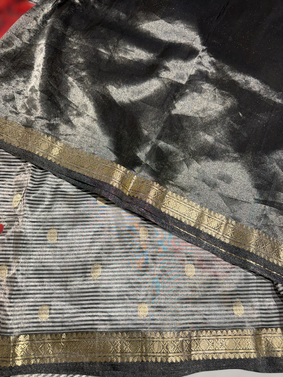 Banarasi tissue with embroidery