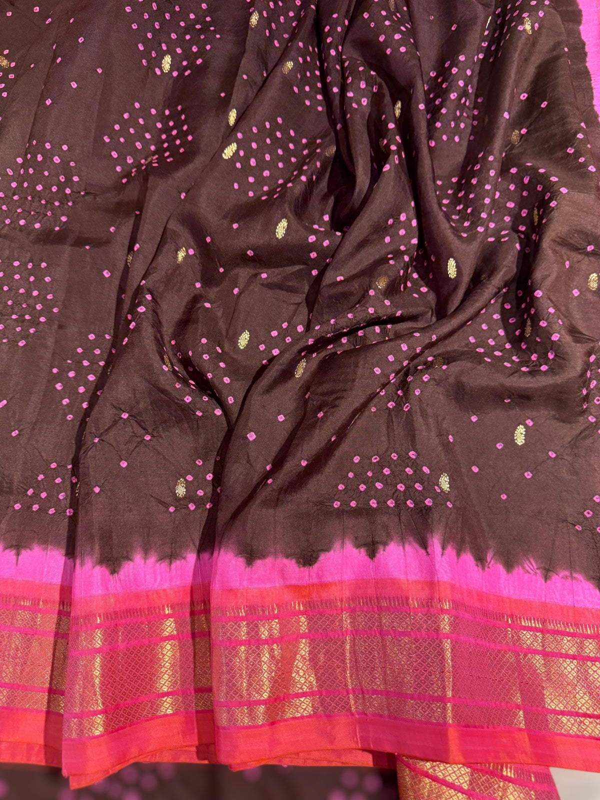 Pure handloom Bandhini paithani saree