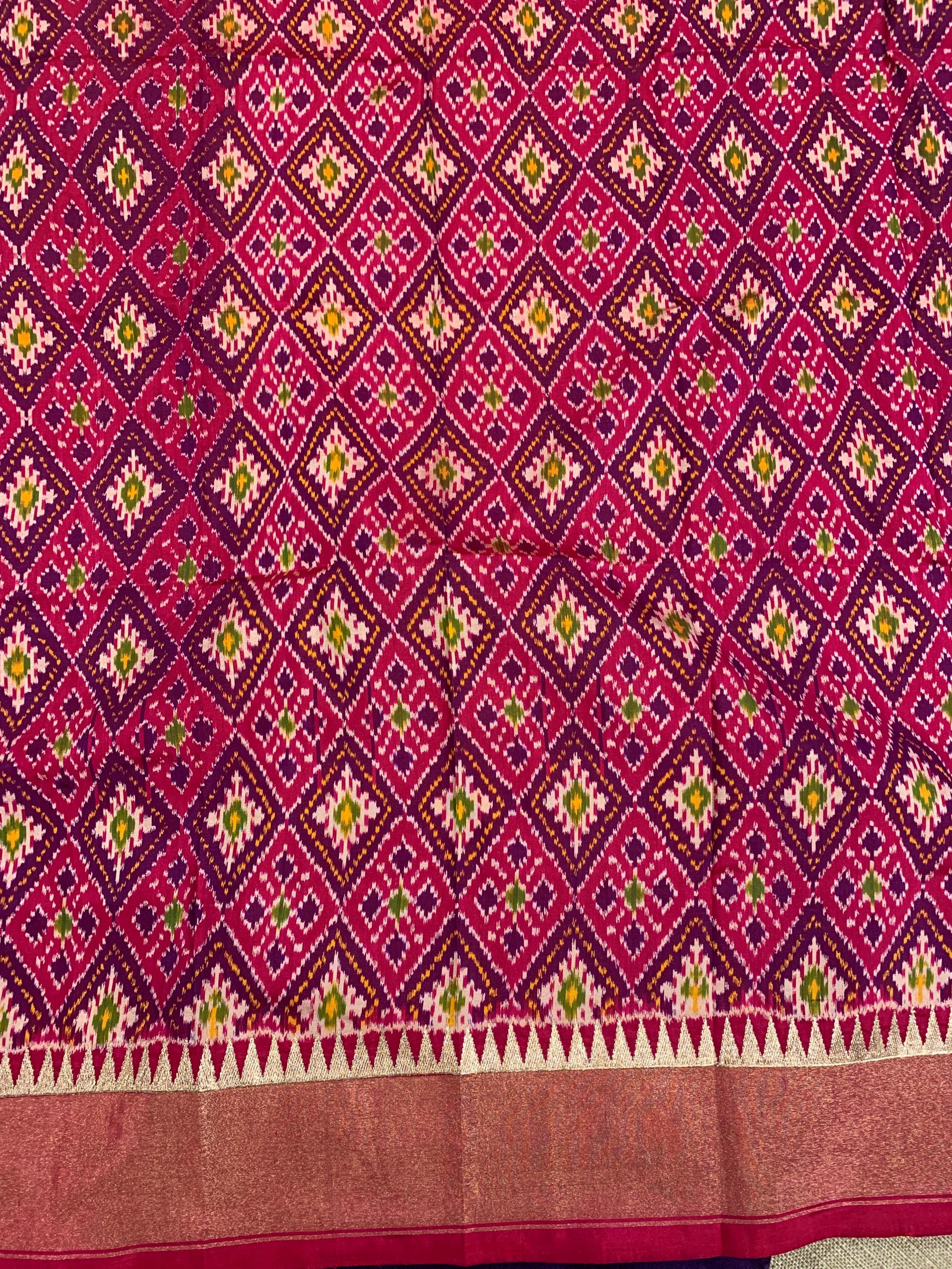 Violet Pure Handloom Raw Silk Saree