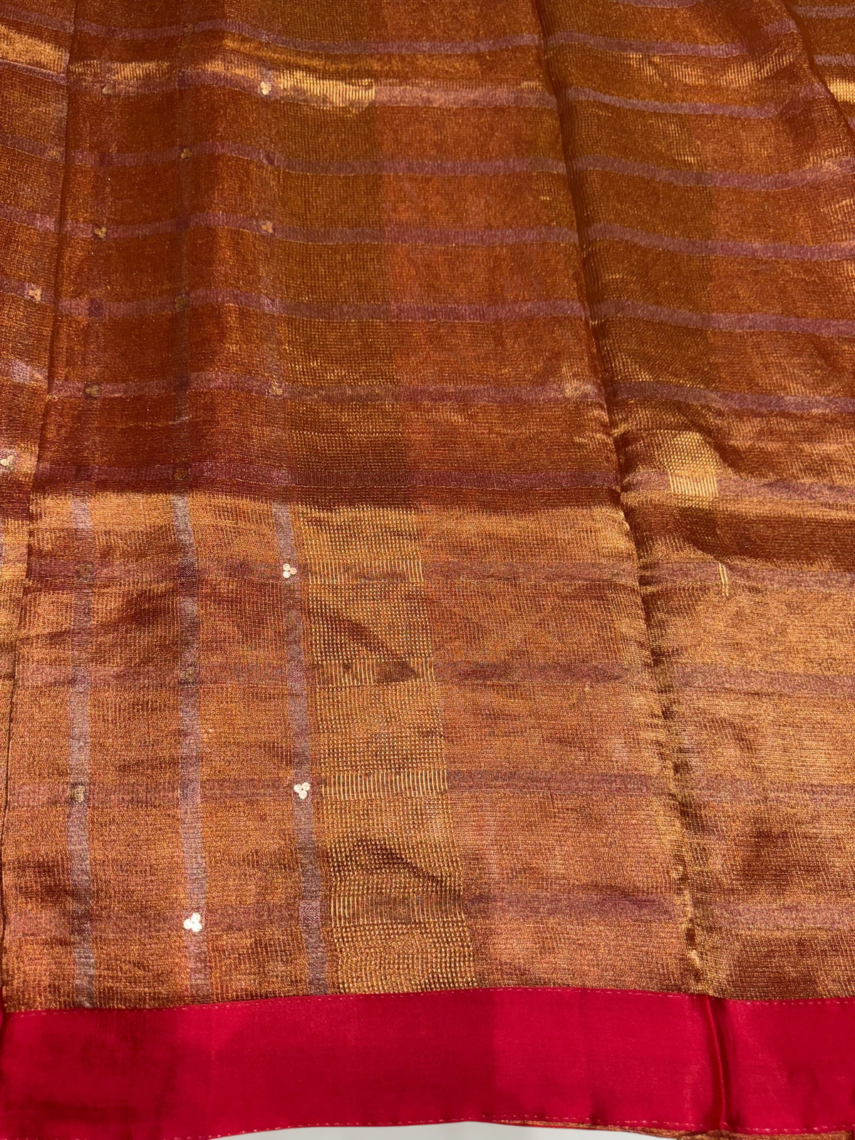 Red Tissue saree with kanchi silk embroidered blouse