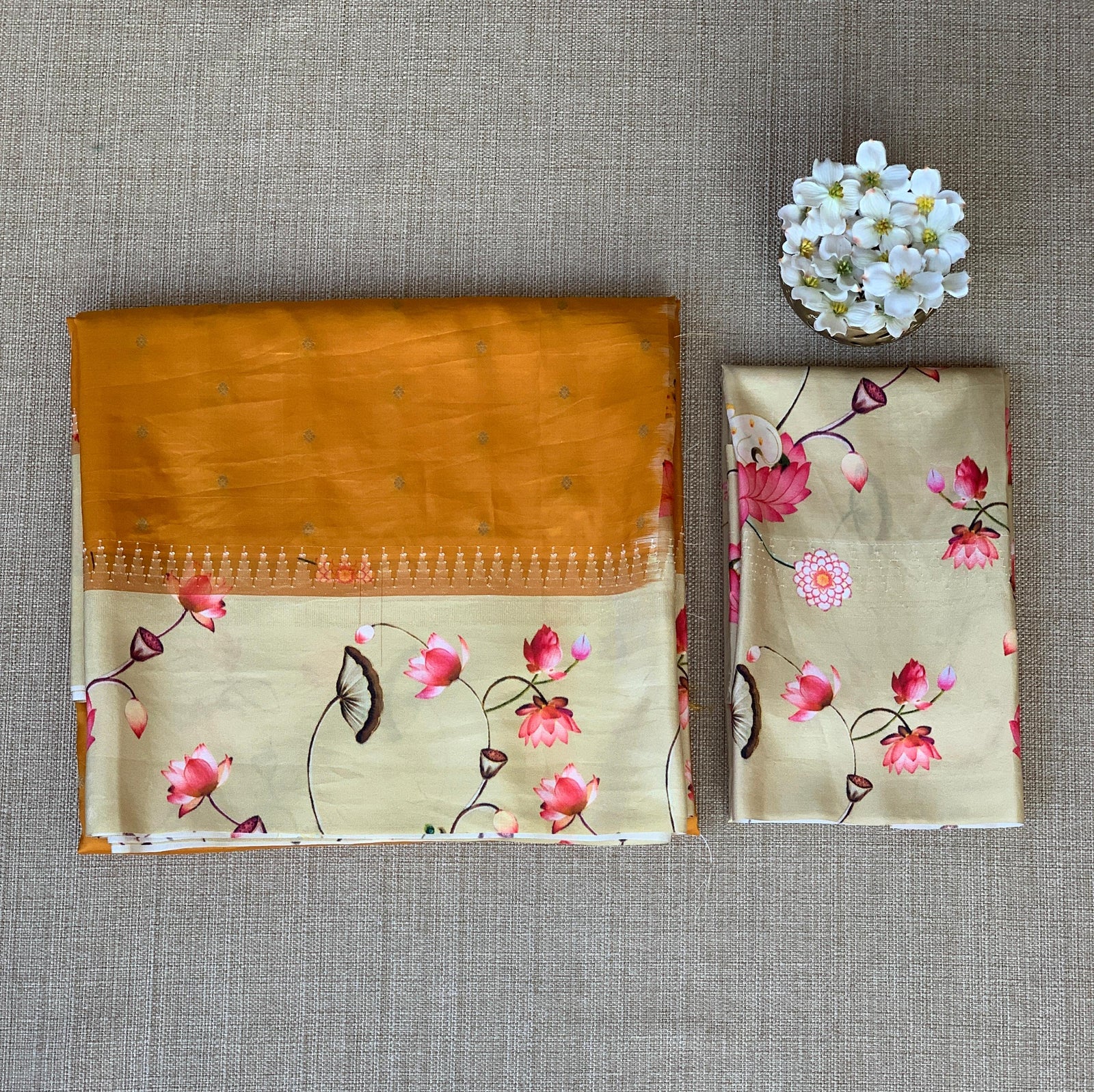 Kanchi designer soft silk saree with pichwai printed border