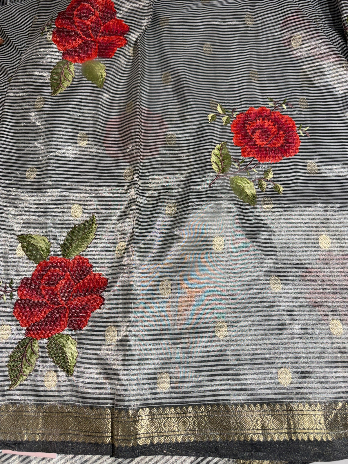 Banarasi tissue with embroidery