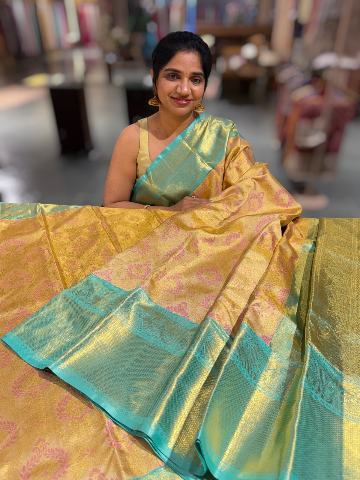 Kanjeevaram Tissue meenakari saree