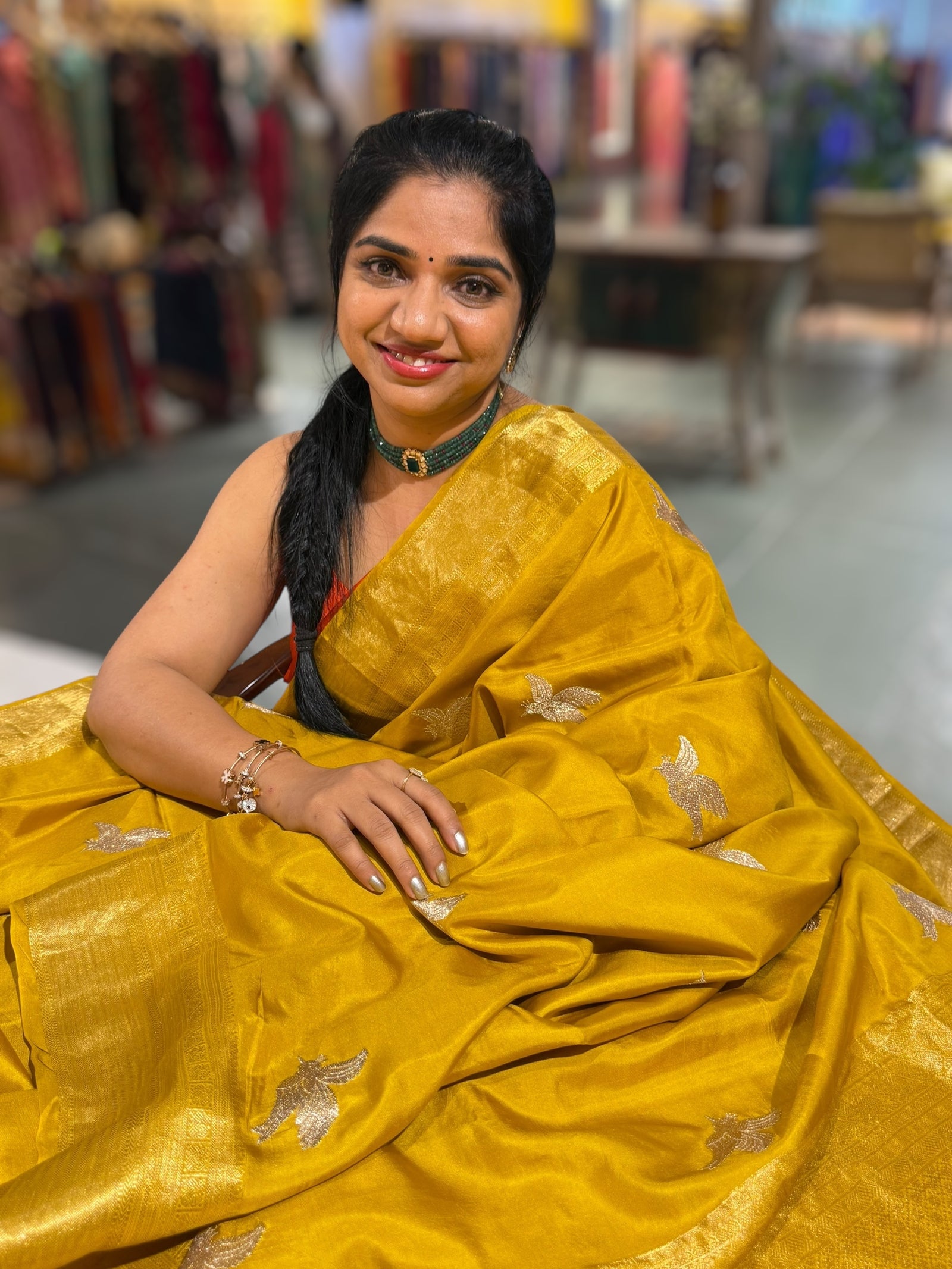 Mustard Kanchi Soft Drape Saree