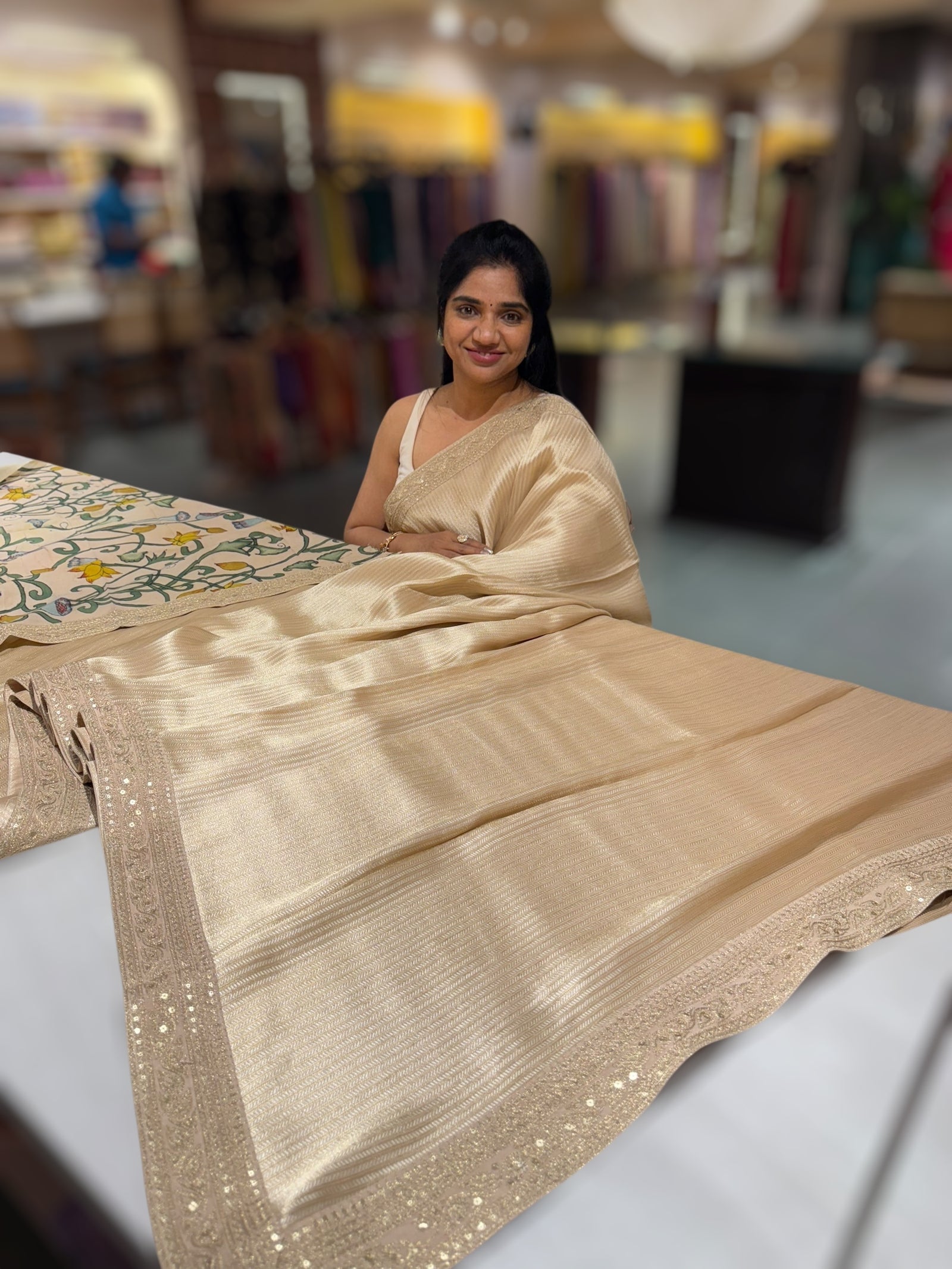 Ivory Banarasi brocade with sabyasachi borders and pen kalamkari Blouses
