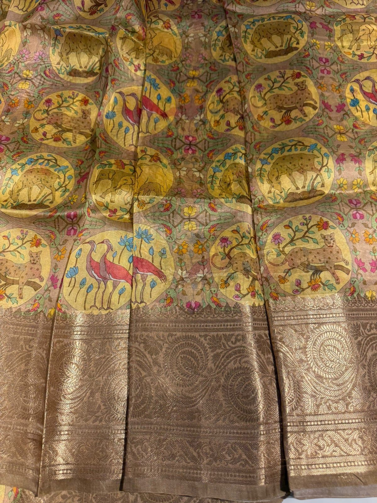 Organza Banarasi Printed saree
