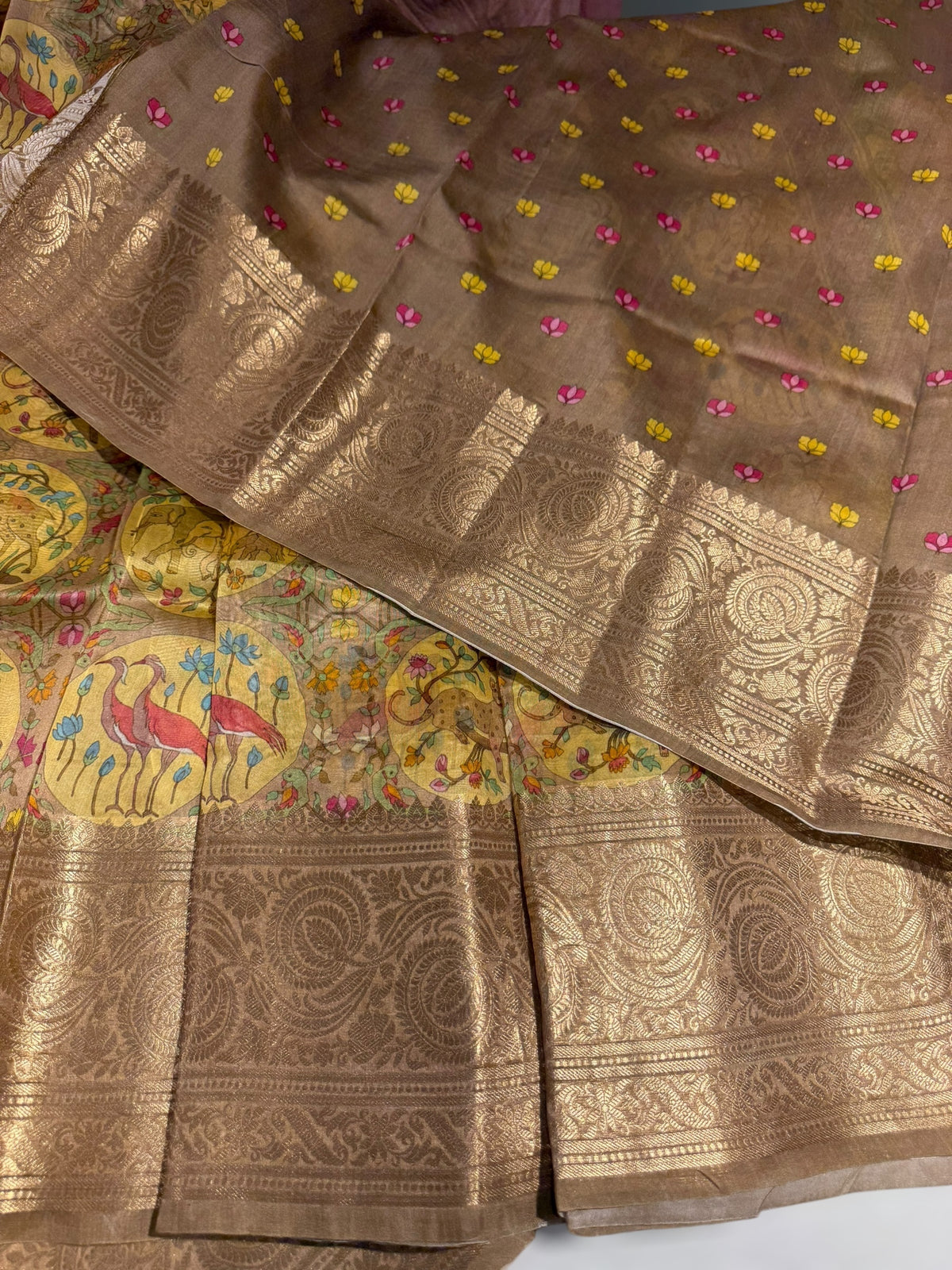 Organza Banarasi Printed saree