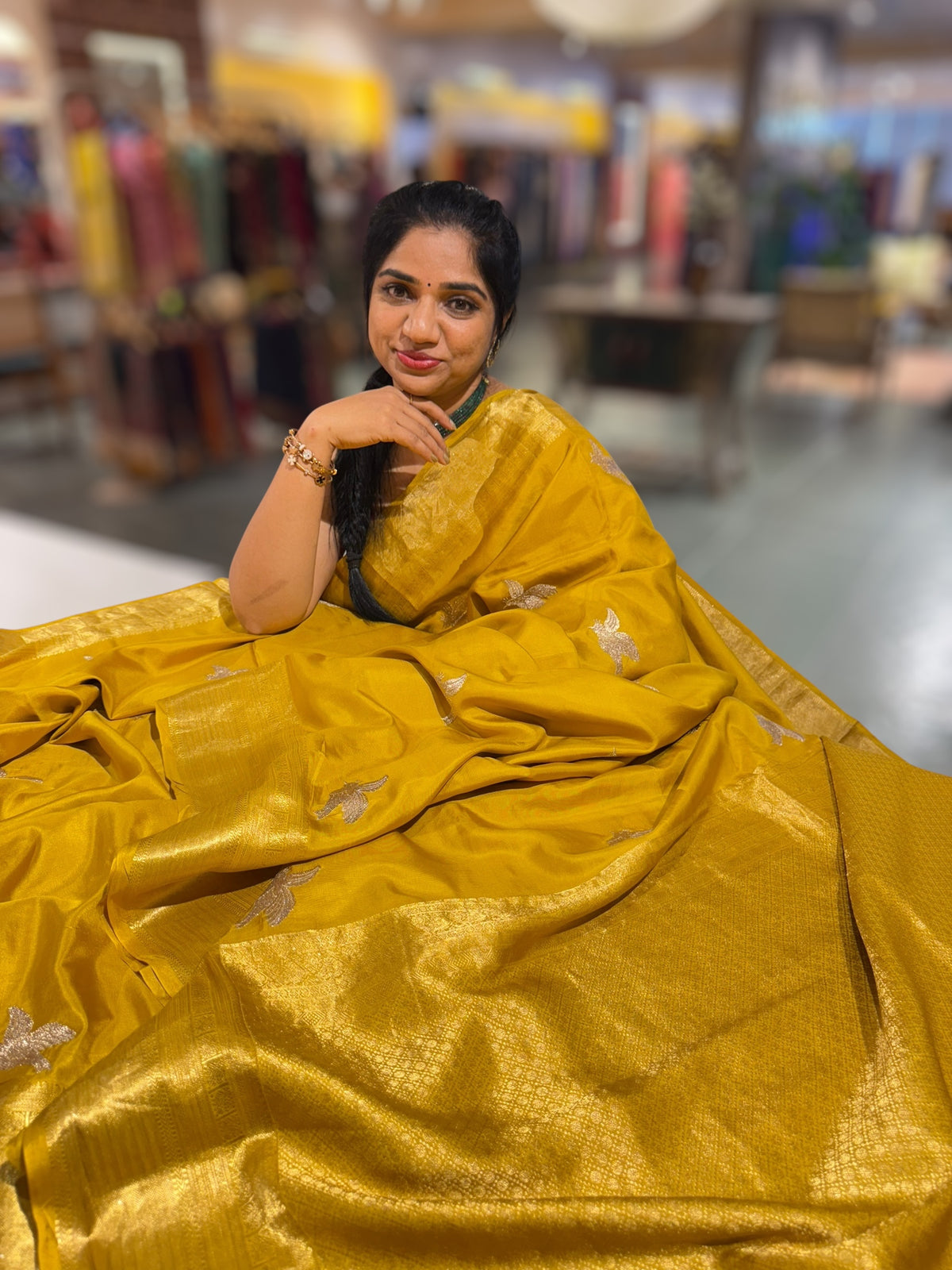 Mustard Kanchi Soft Drape Saree