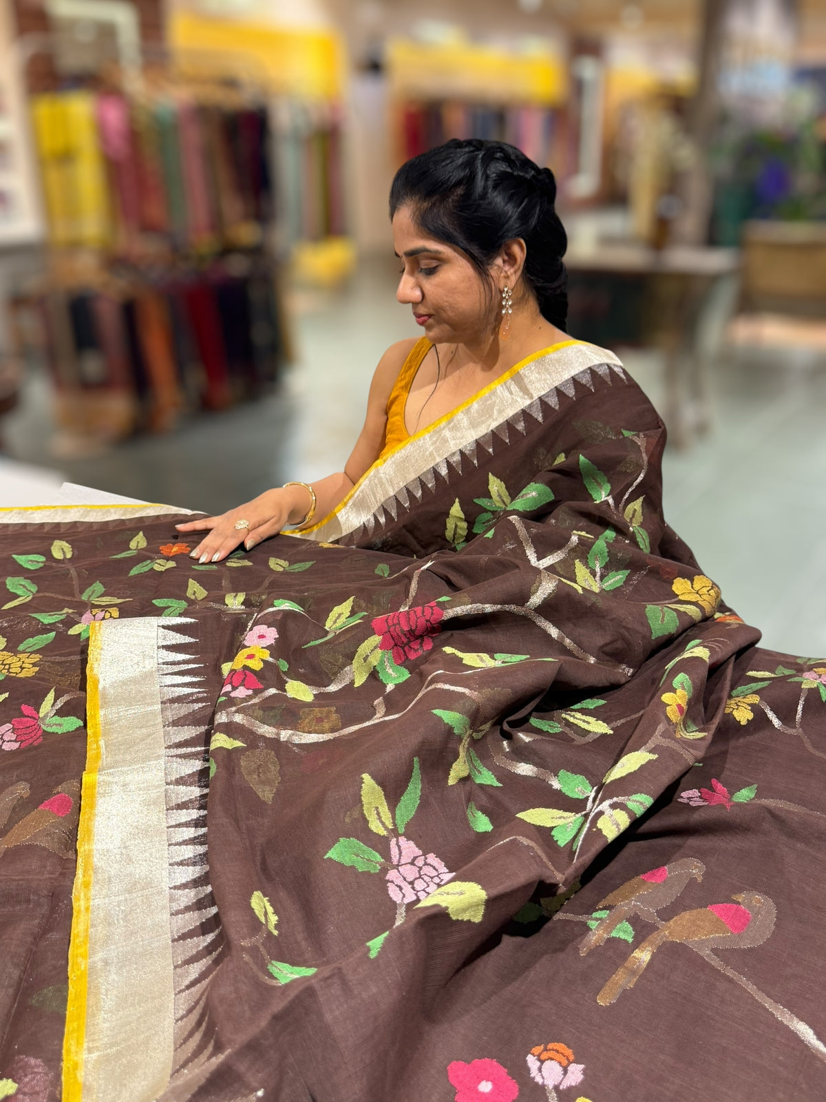 Ponduru Khadi allover Jamdani Saree