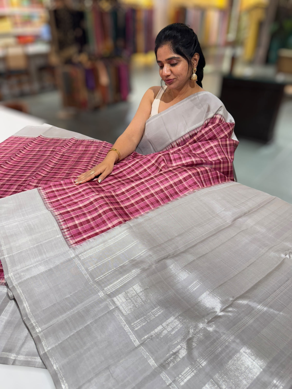 Burberry Style Vintage Checks kanjeevaram