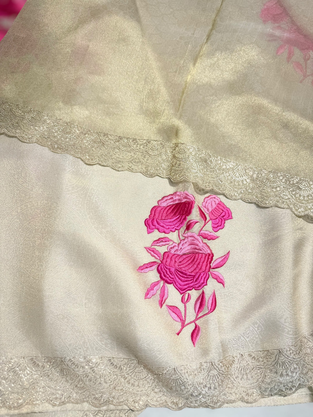 Ivory Banarasi brocade Tissue