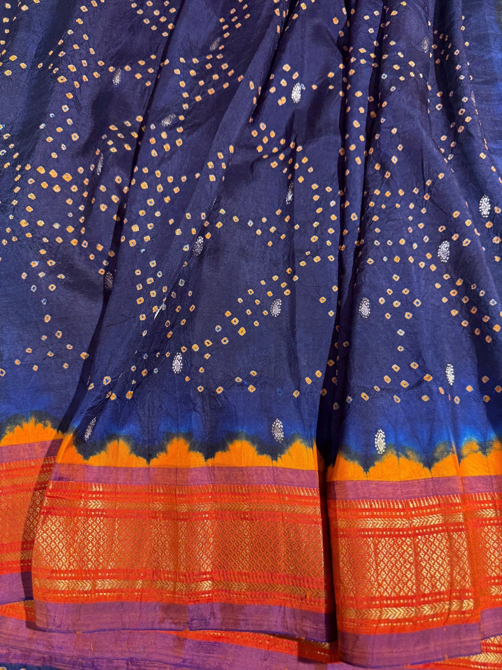 Pure handloom Bandhini paithani saree