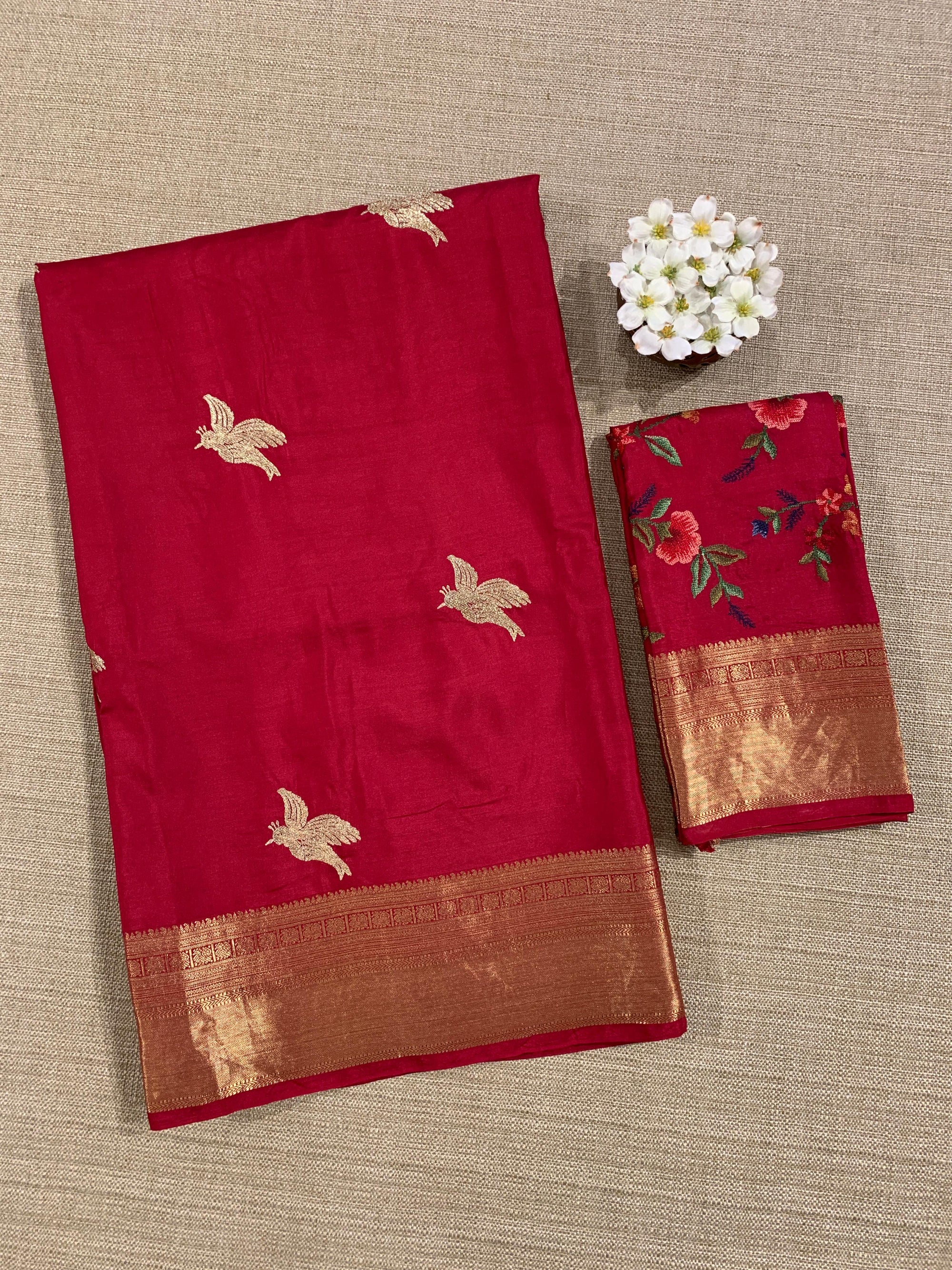 Burgundy Kanchi Soft Drape Saree