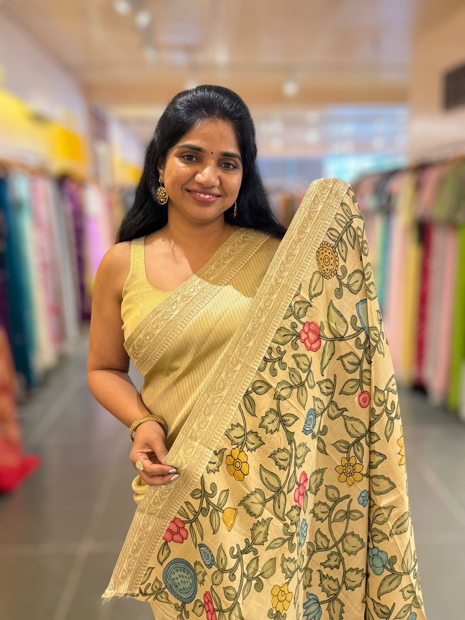 Ivory Banarasi brocade with sabyasachi borders and pen kalamkari Blouses