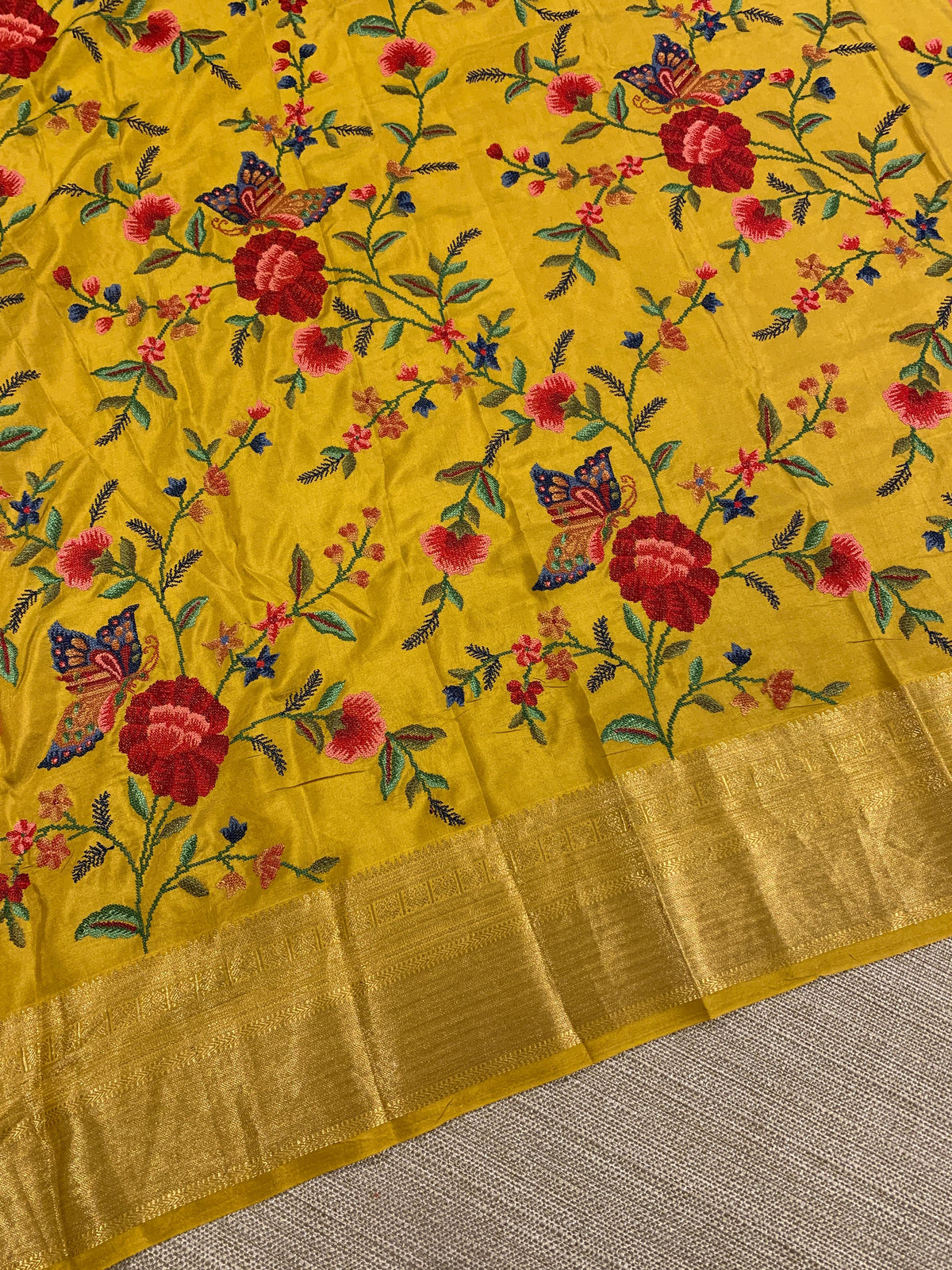 Mustard Kanchi Soft Drape Saree