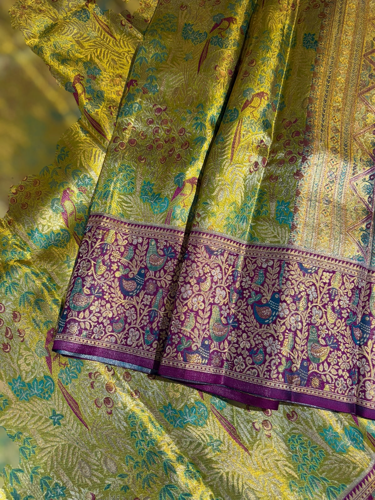 Kanjeevaram Tissue meenakari saree