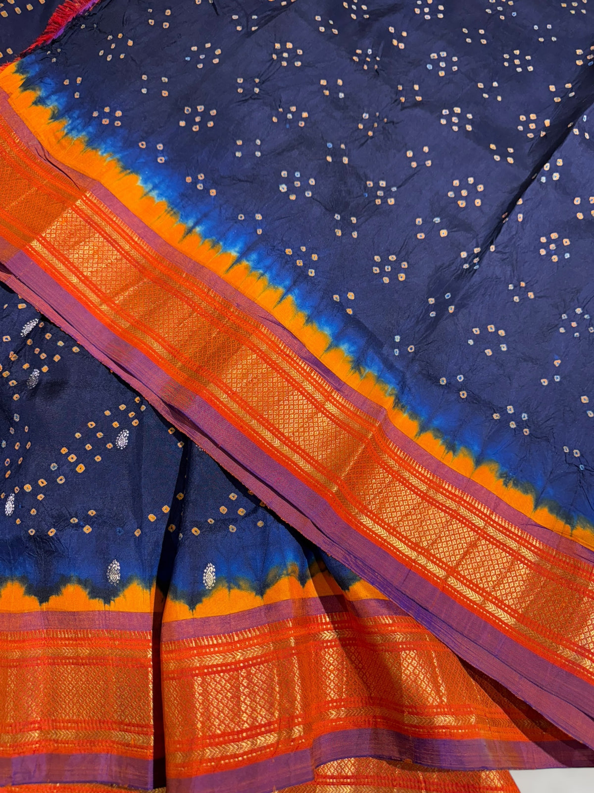 Pure handloom Bandhini paithani saree
