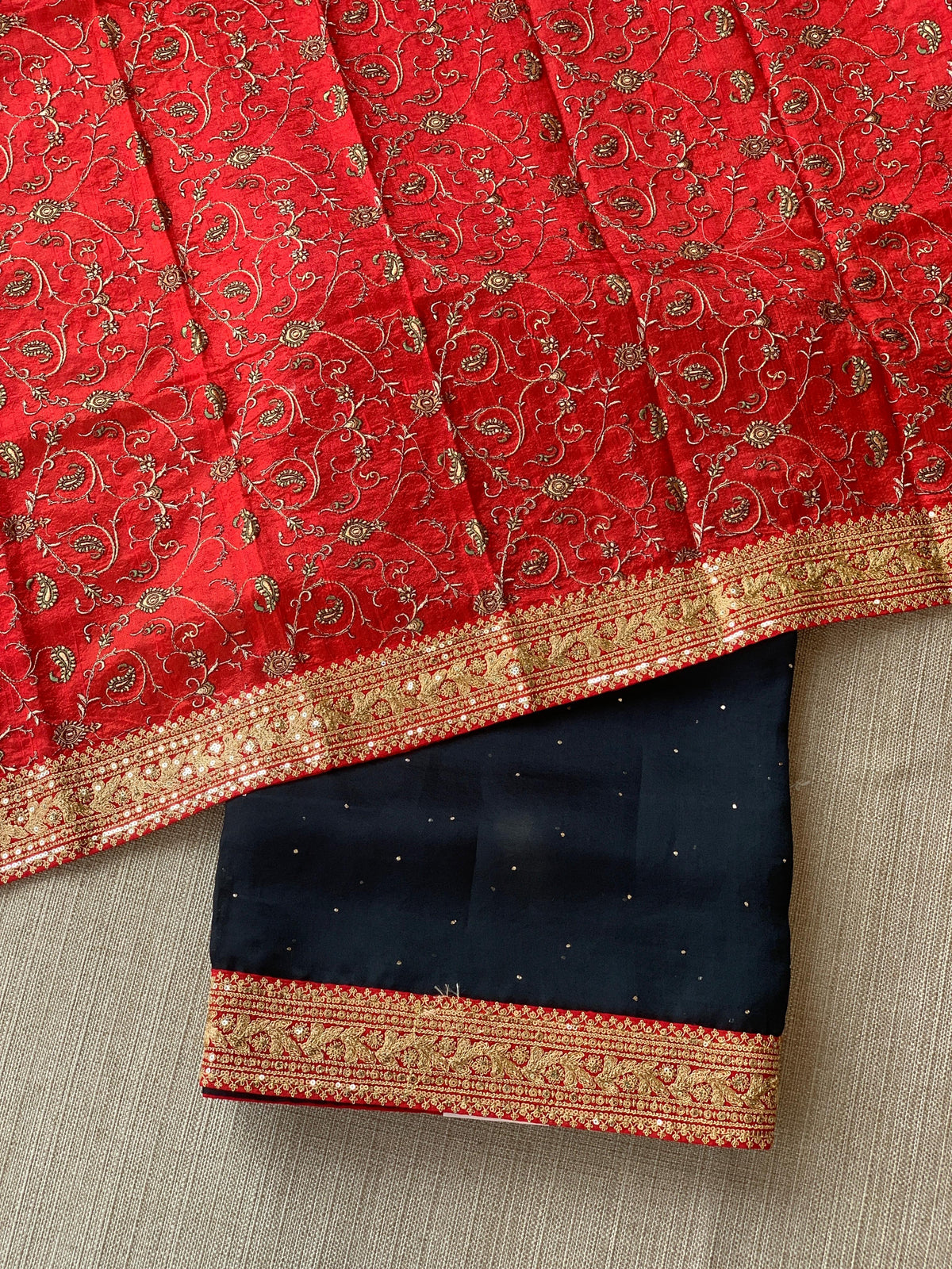 Black Organza with sabyasachi borders