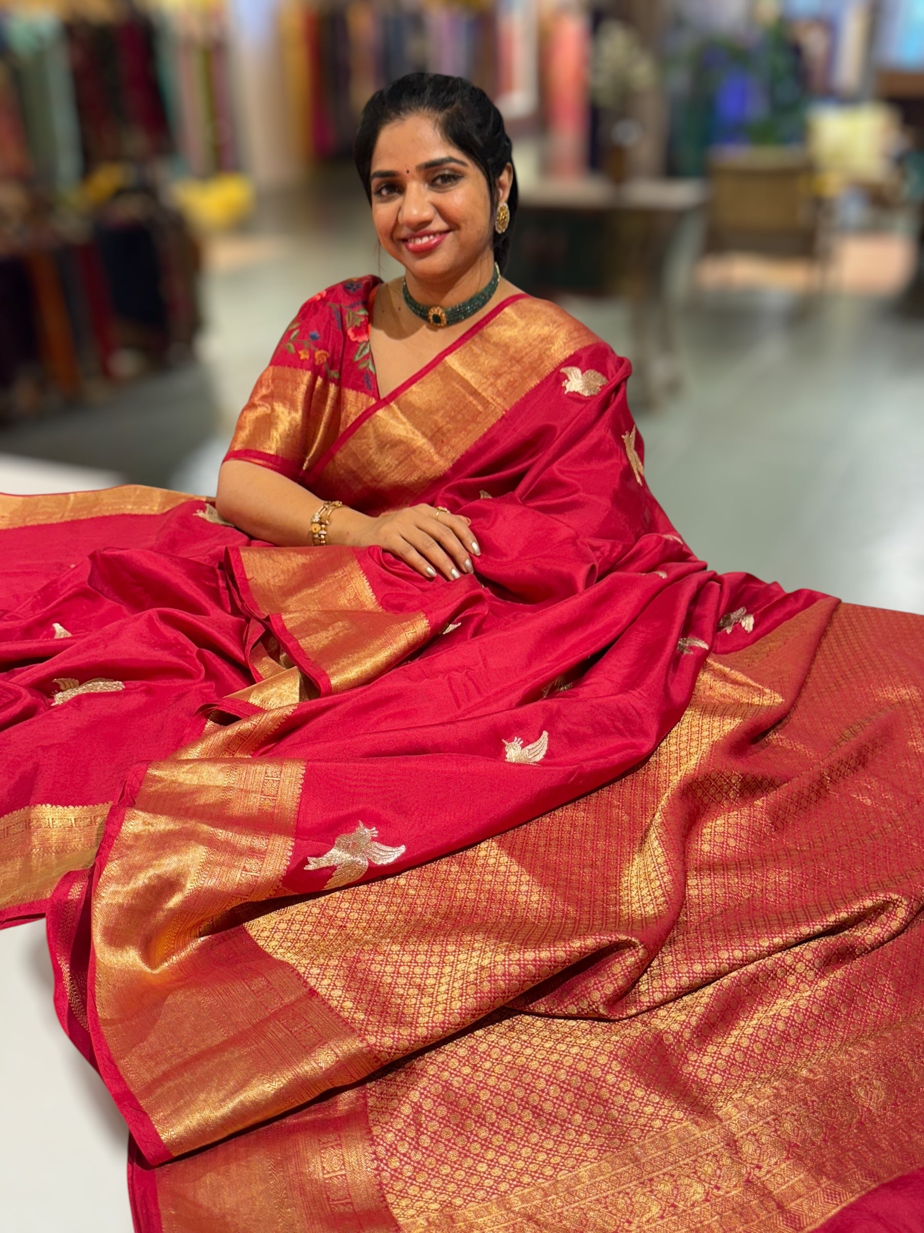 Burgundy Kanchi Soft Drape Saree