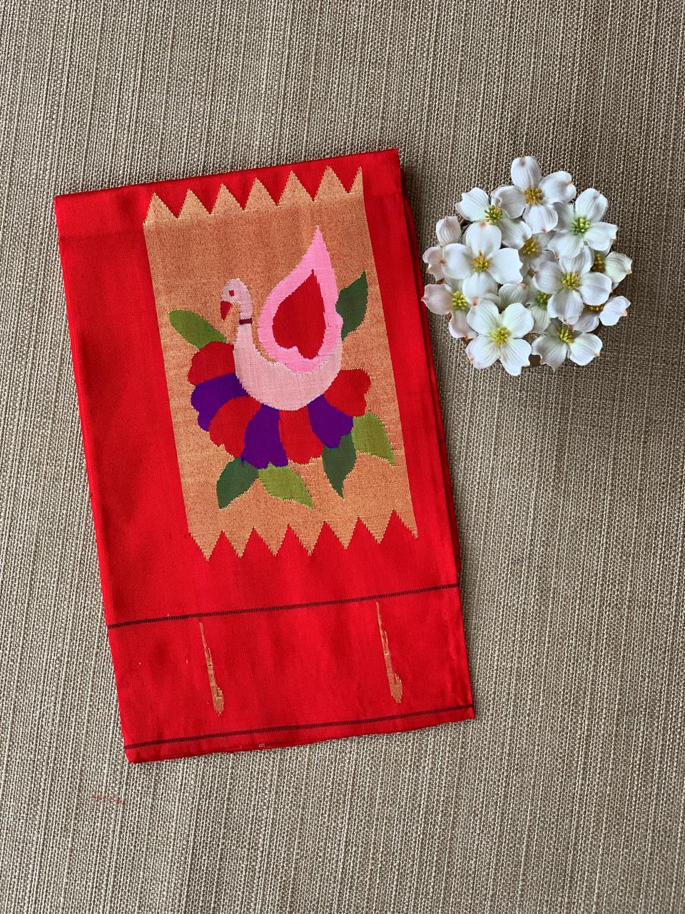 Pure Handloom Pythani Silk by Silk blouse