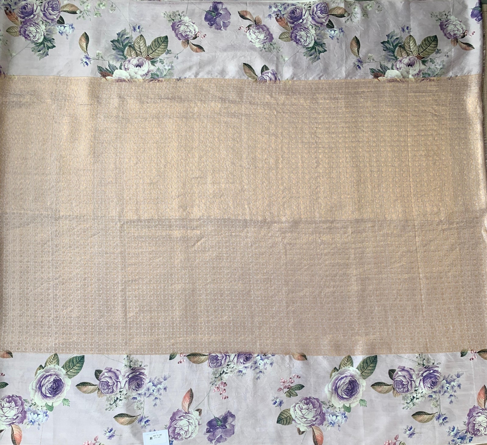 Light Lilac kanchi Brocade Saree with printed border