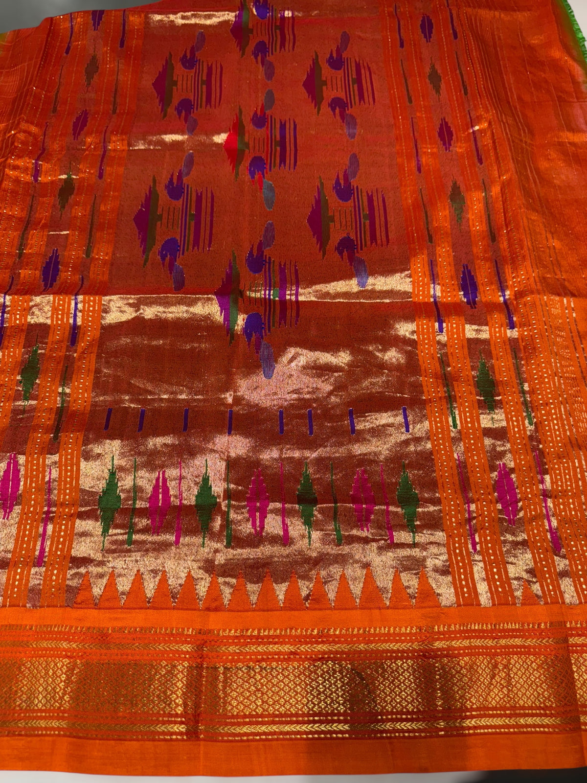 Pure handloom Bandhini paithani saree