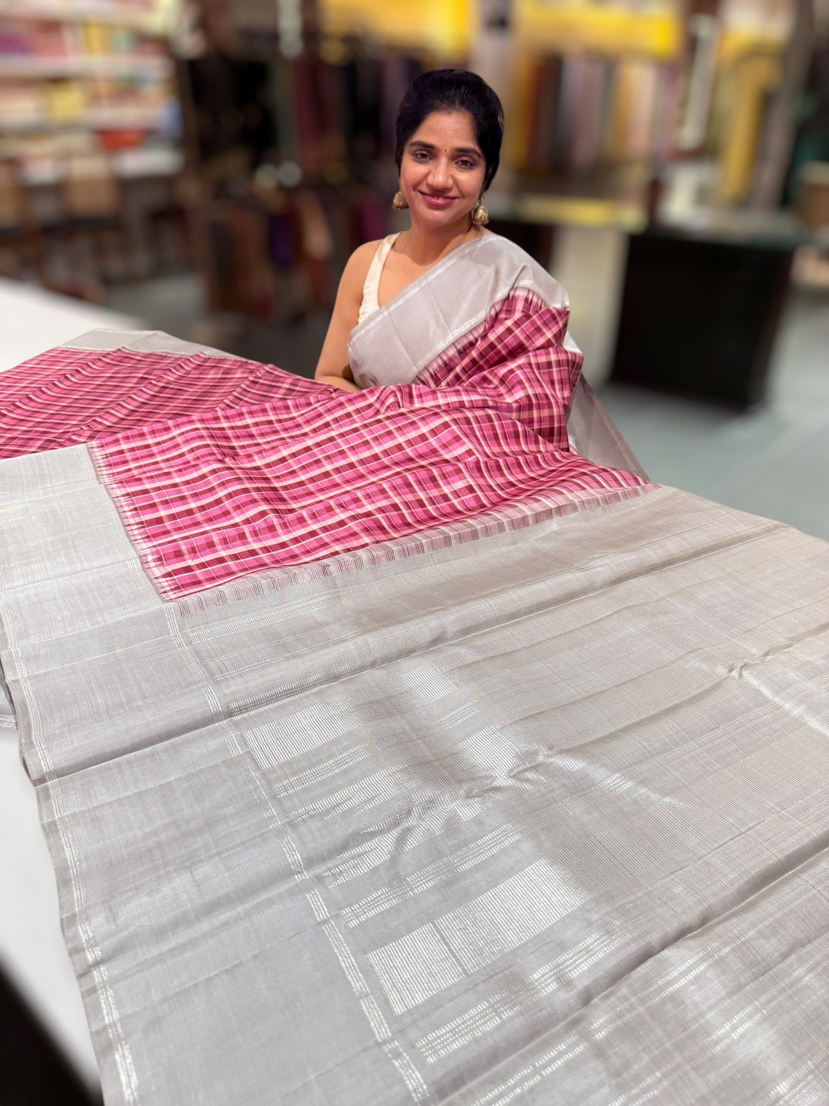 Burberry Style Vintage Checks kanjeevaram