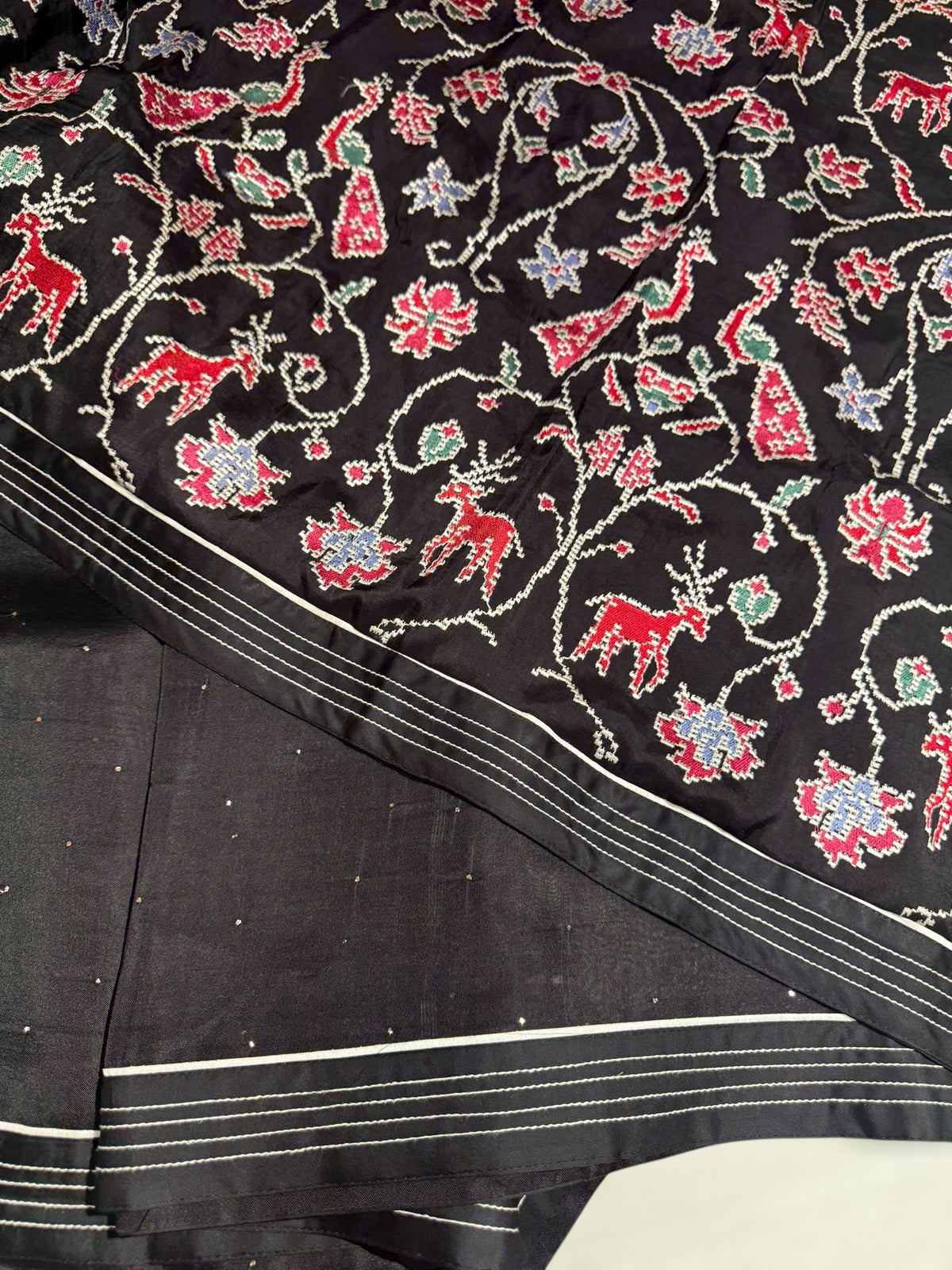 Black Organza Saree with embroidered blouse