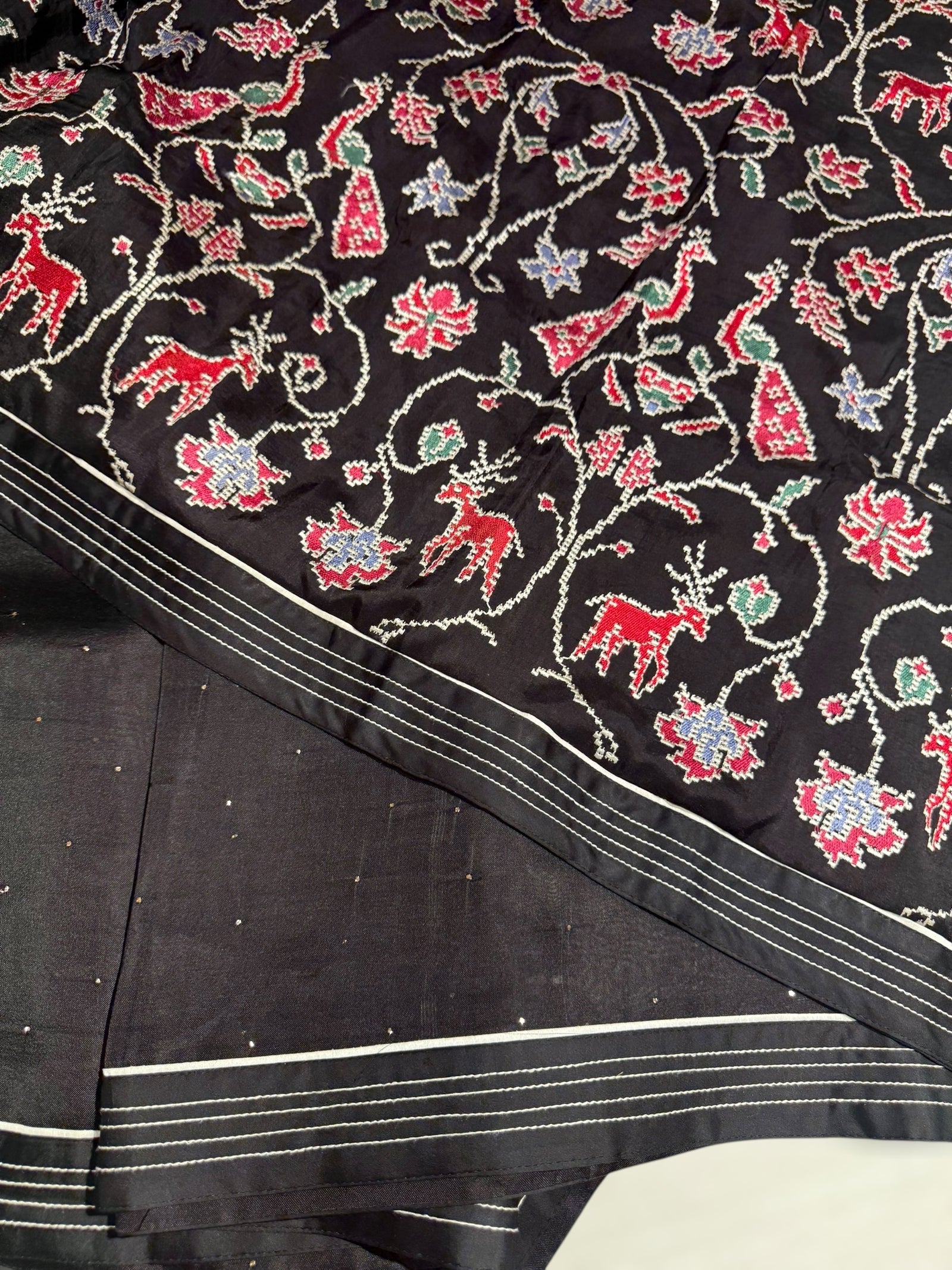 Black Organza Saree with embroidered blouse