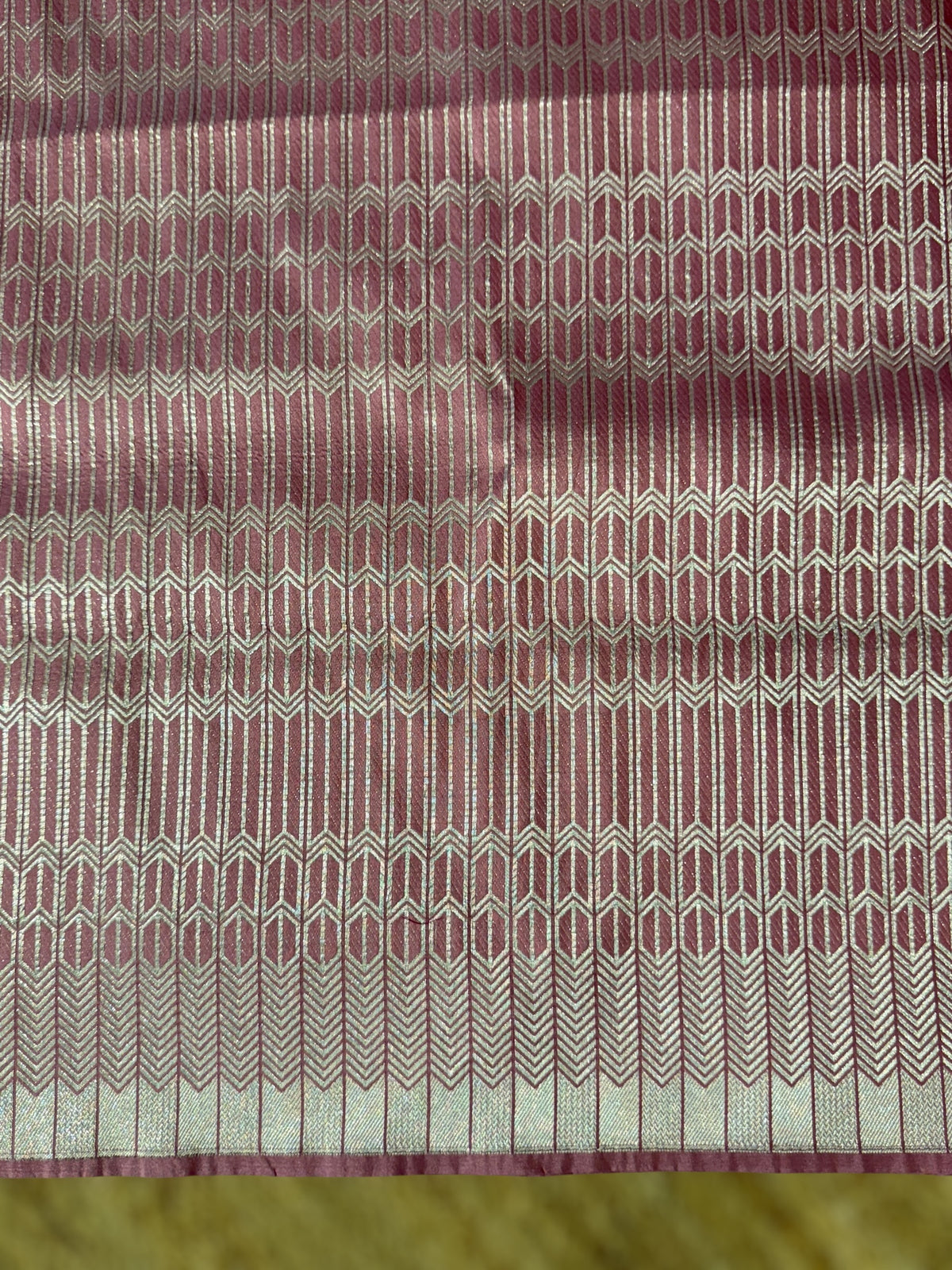 Dusty Rose Banarasi Ektara Silk Saree