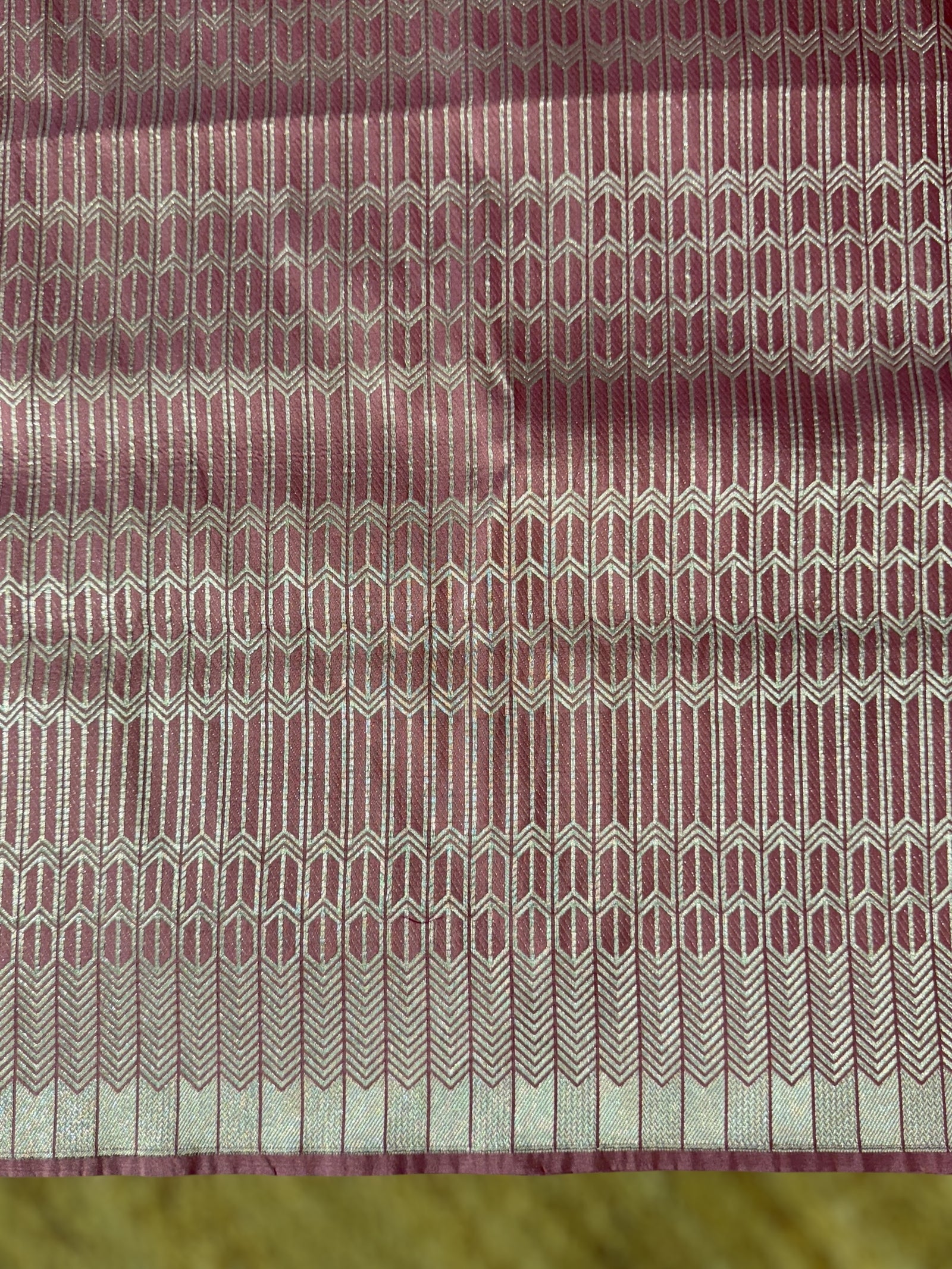 Dusty Rose Banarasi Ektara Silk Saree