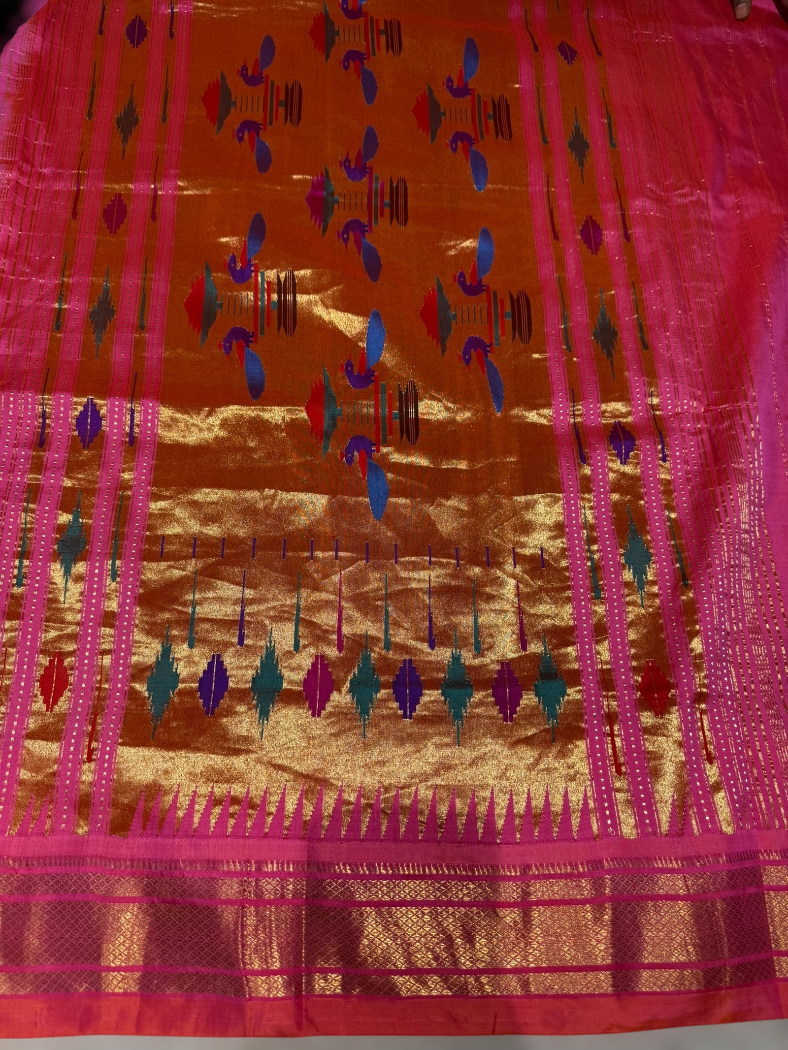 Pure handloom Bandhini paithani saree