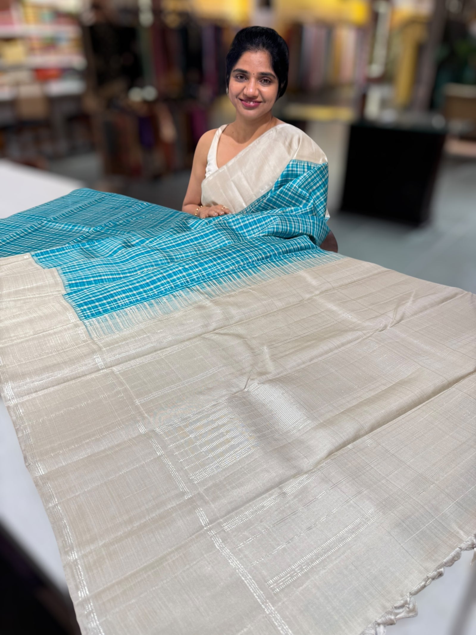 Burberry Style Vintage Checks kanjeevaram