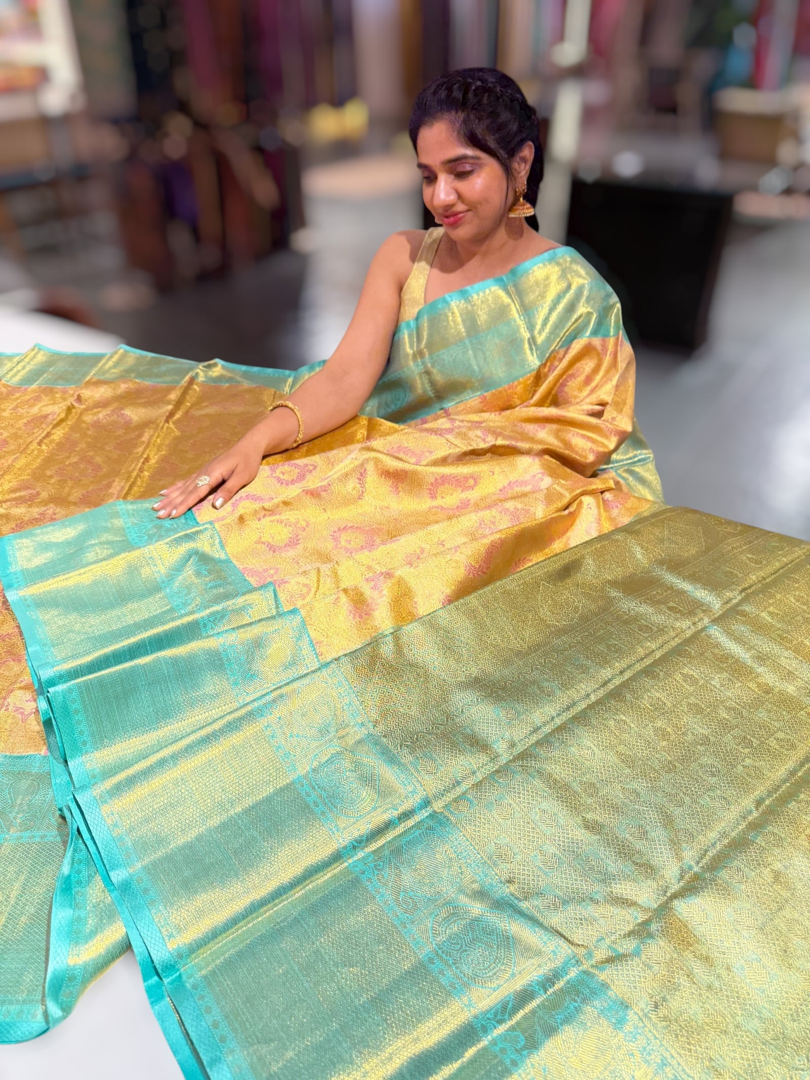 Kanjeevaram Tissue meenakari saree