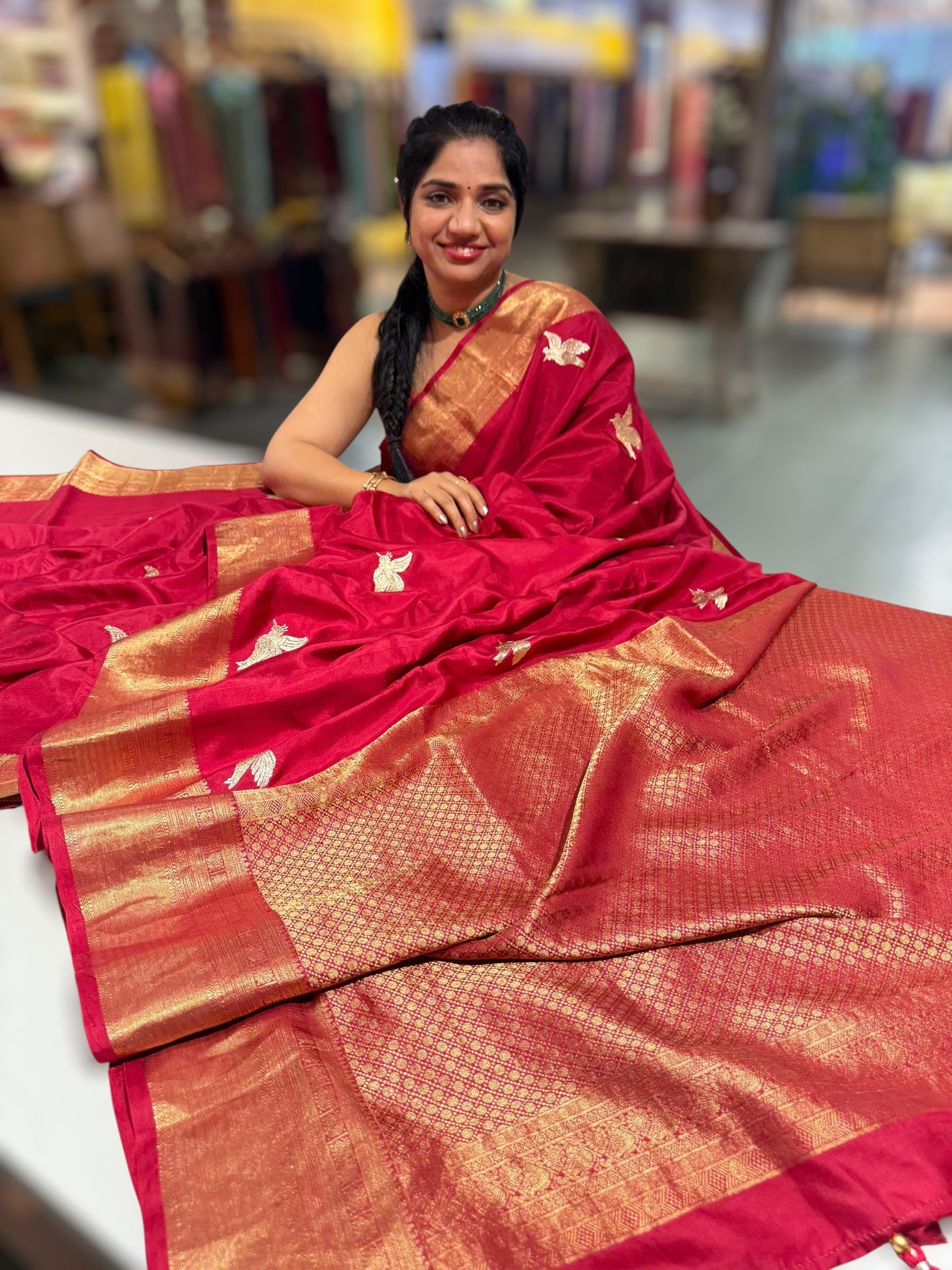 Burgundy Kanchi Soft Drape Saree